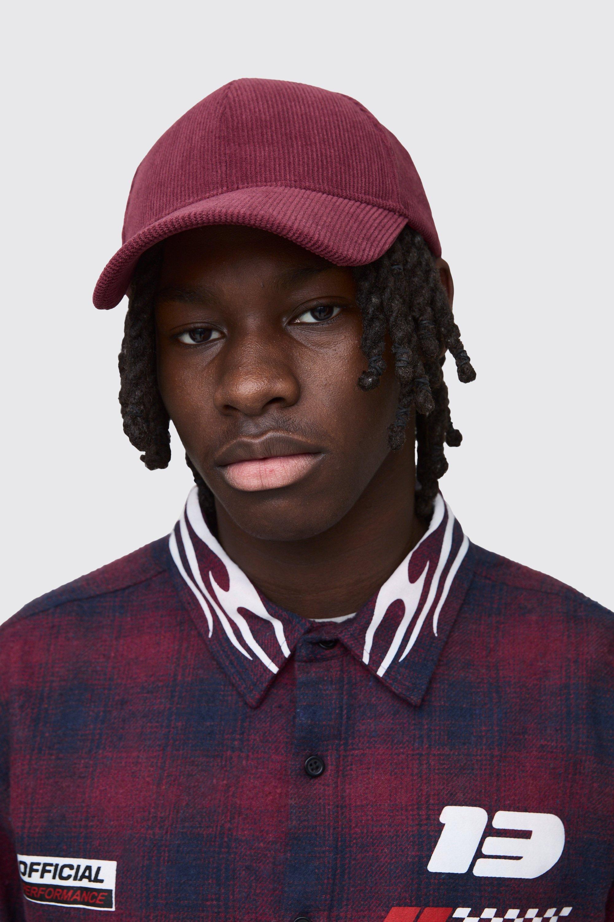 Cappello da baseball in tinta unita bordeaux, Rosso