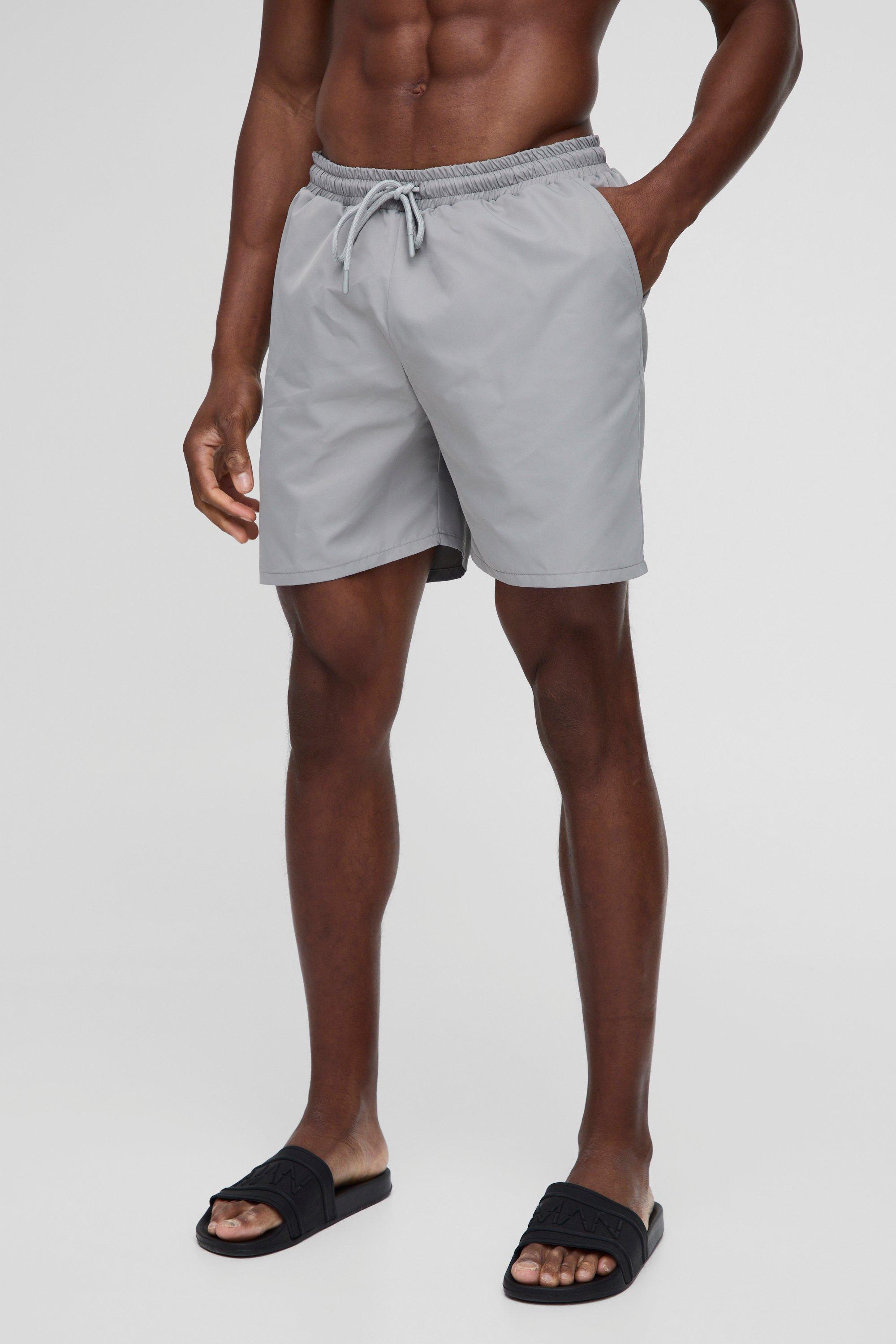 Mens Mid Length Swim Short in Navy, Navy