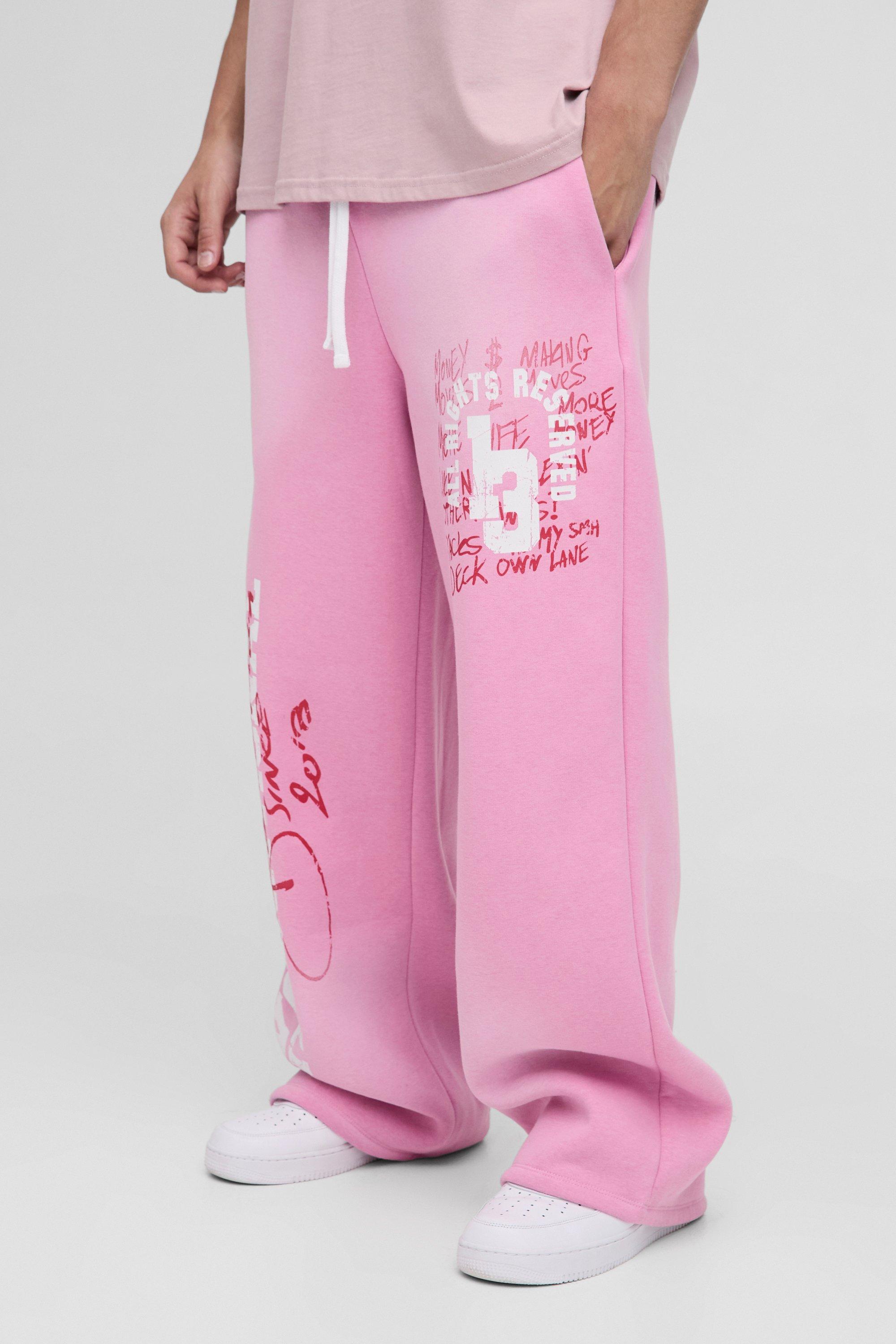 Extreme Wide Leg Worldwide Spray Wash Jogger