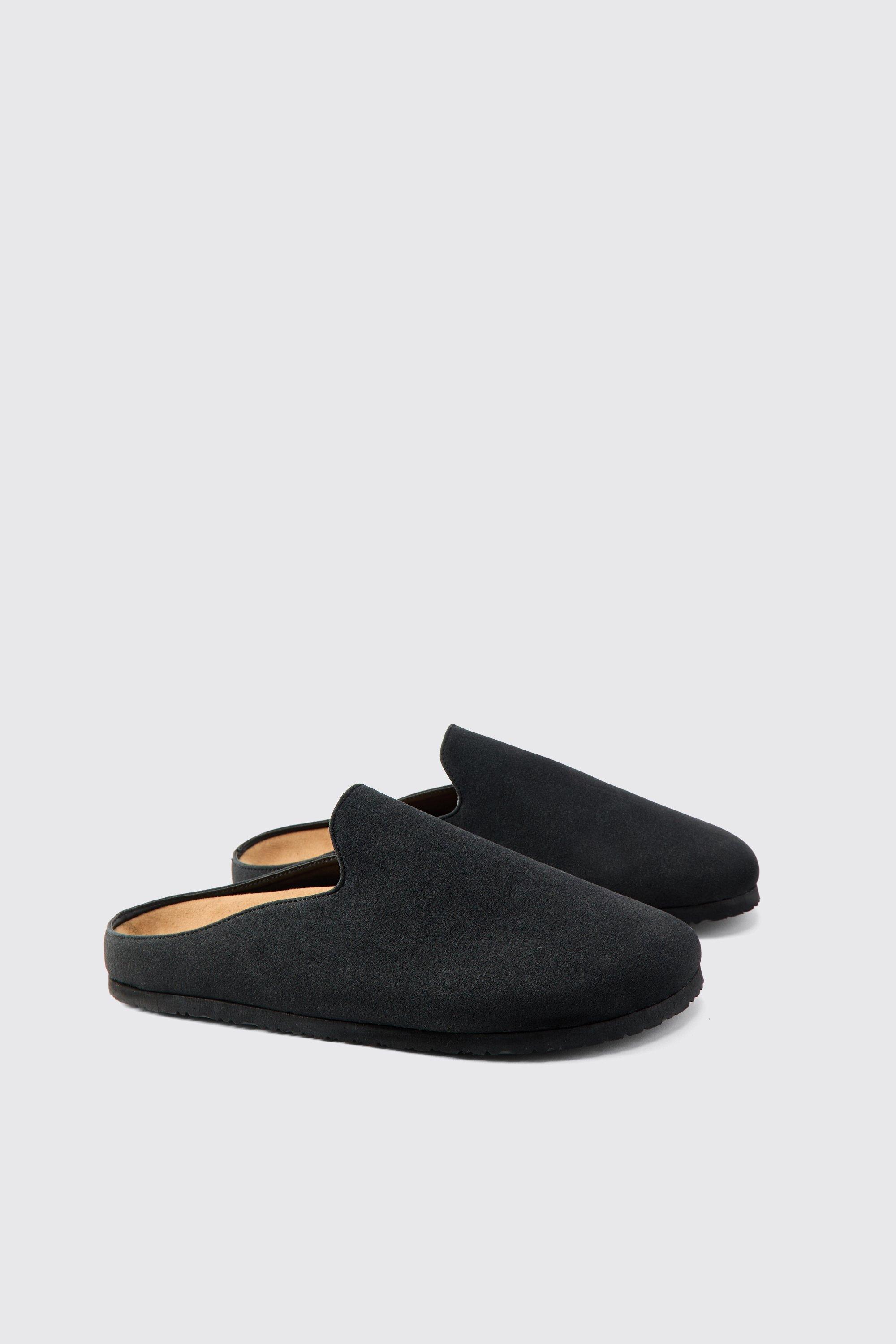 Mens Black Slip On Mule, Black