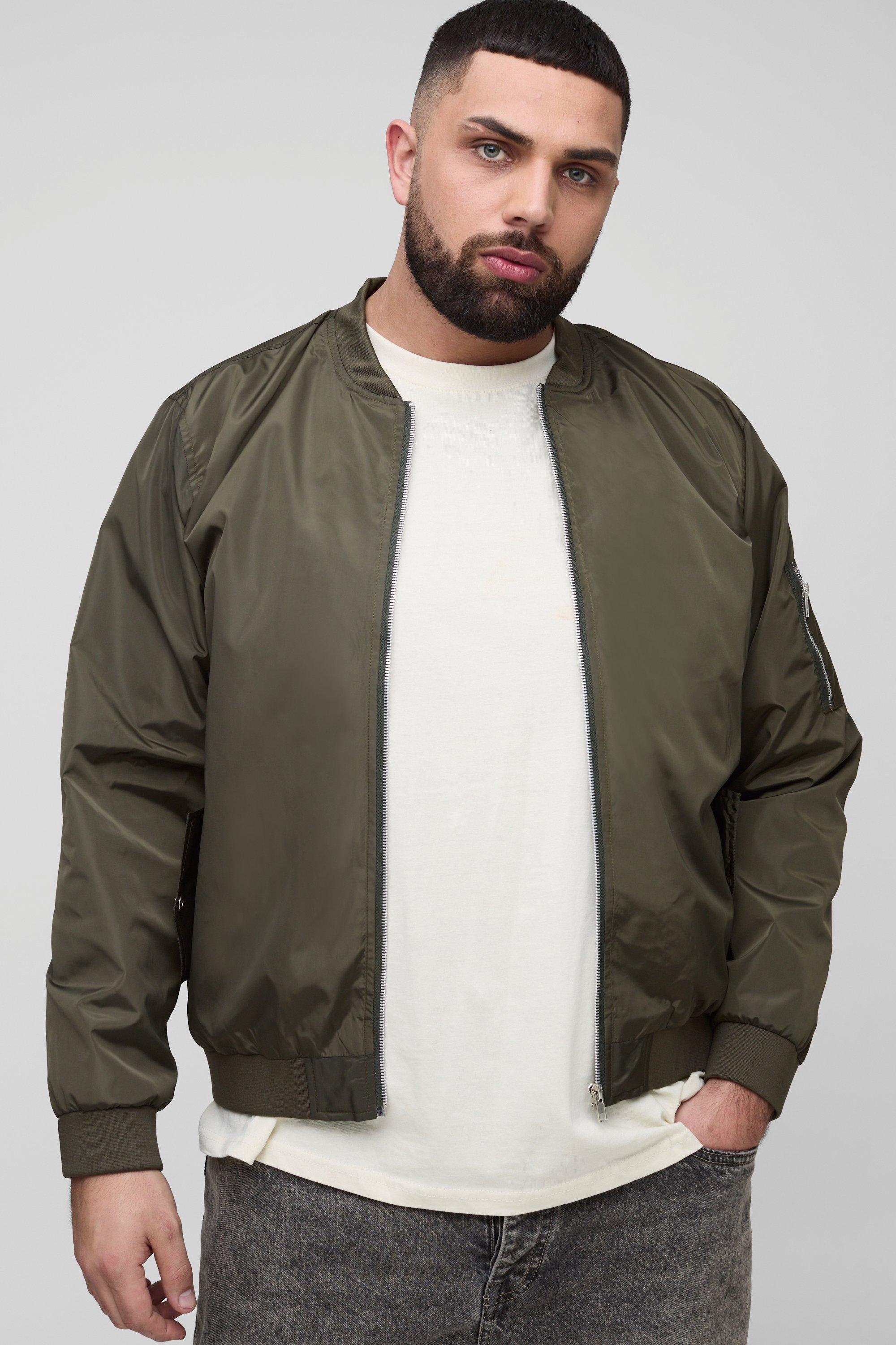 Giacca Bomber Plus Size leggera MA1, Verde