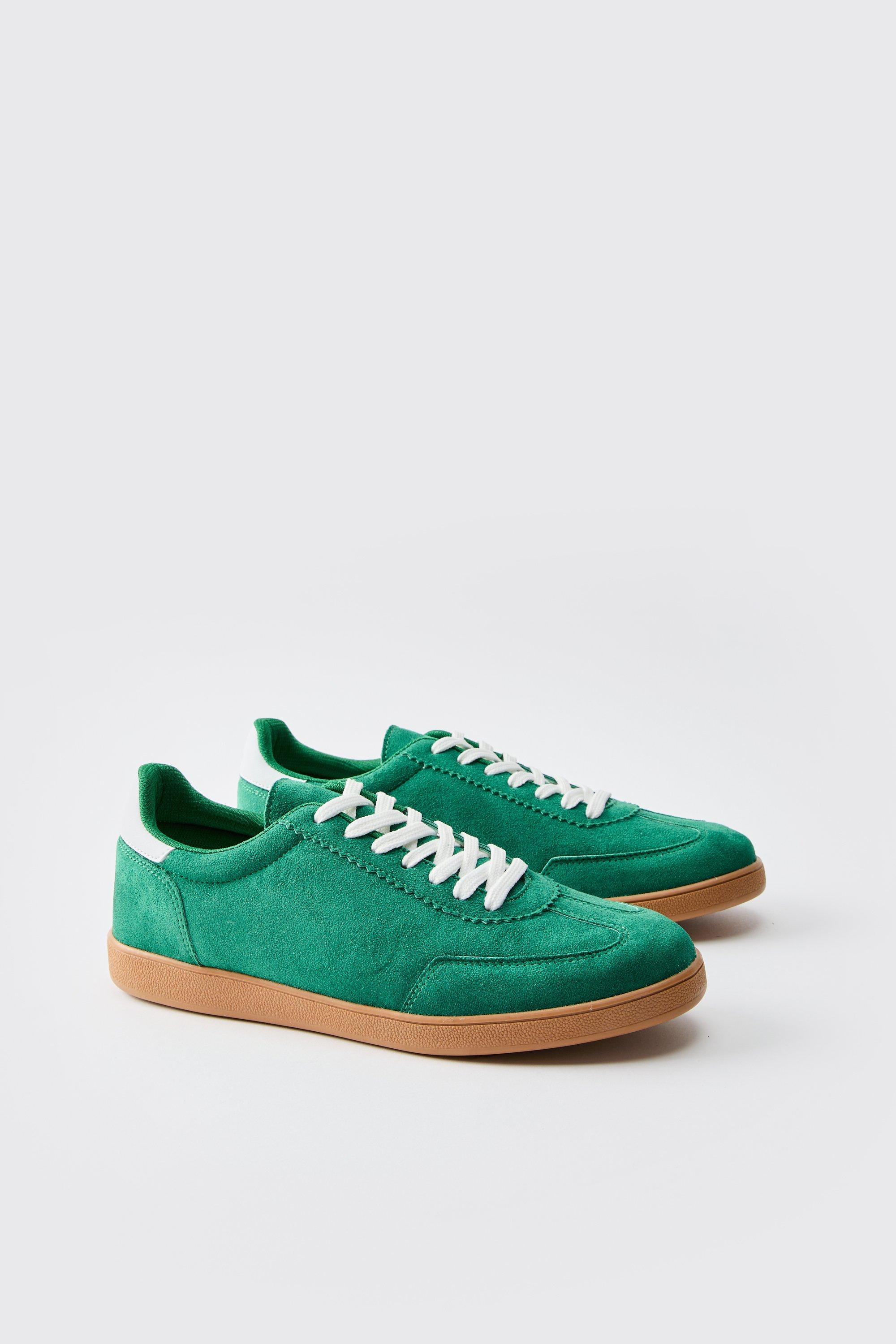Scarpe da ginnastica verdi con suola in gomma, Verde