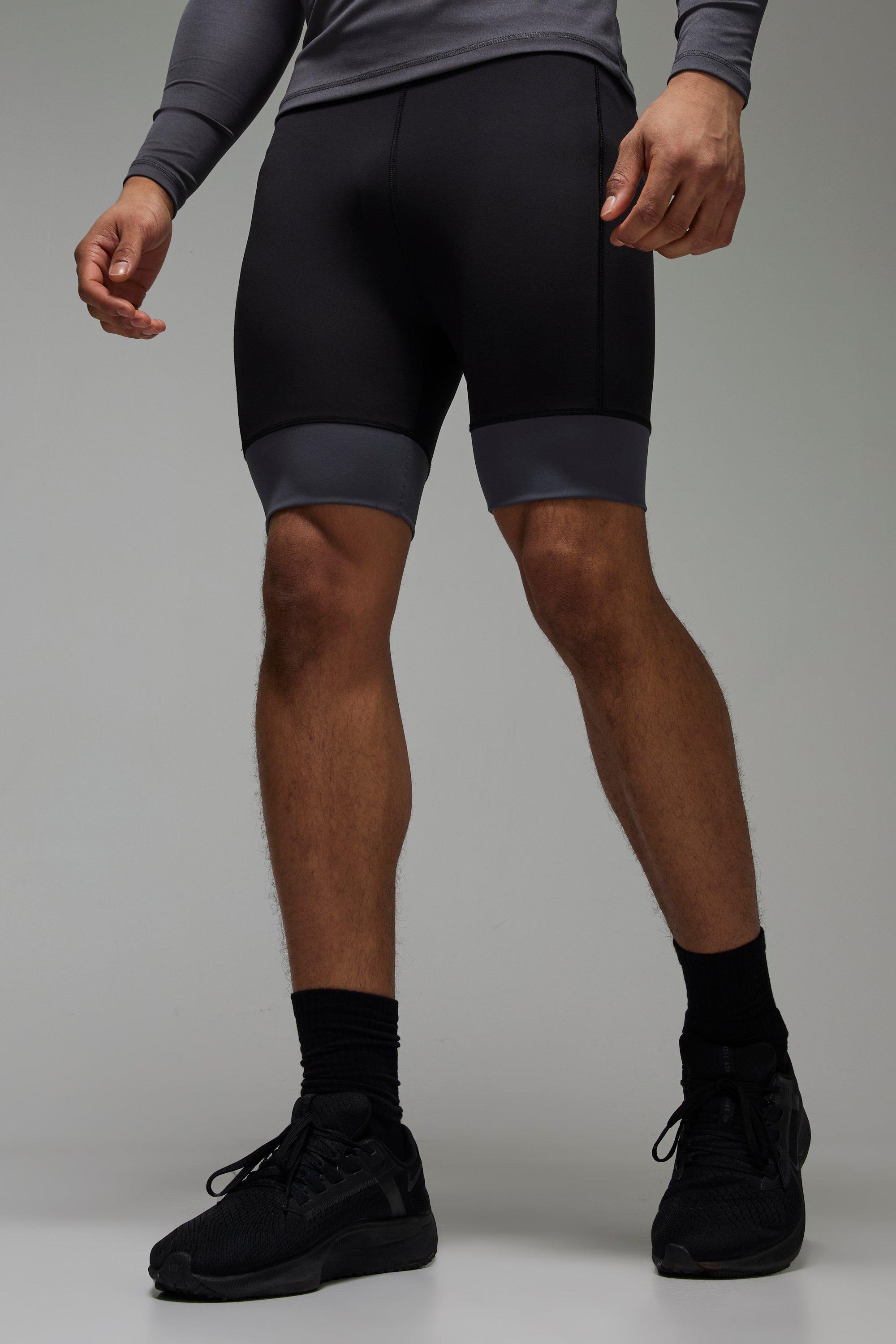 Collant da corsa ibridi Man Active, Nero