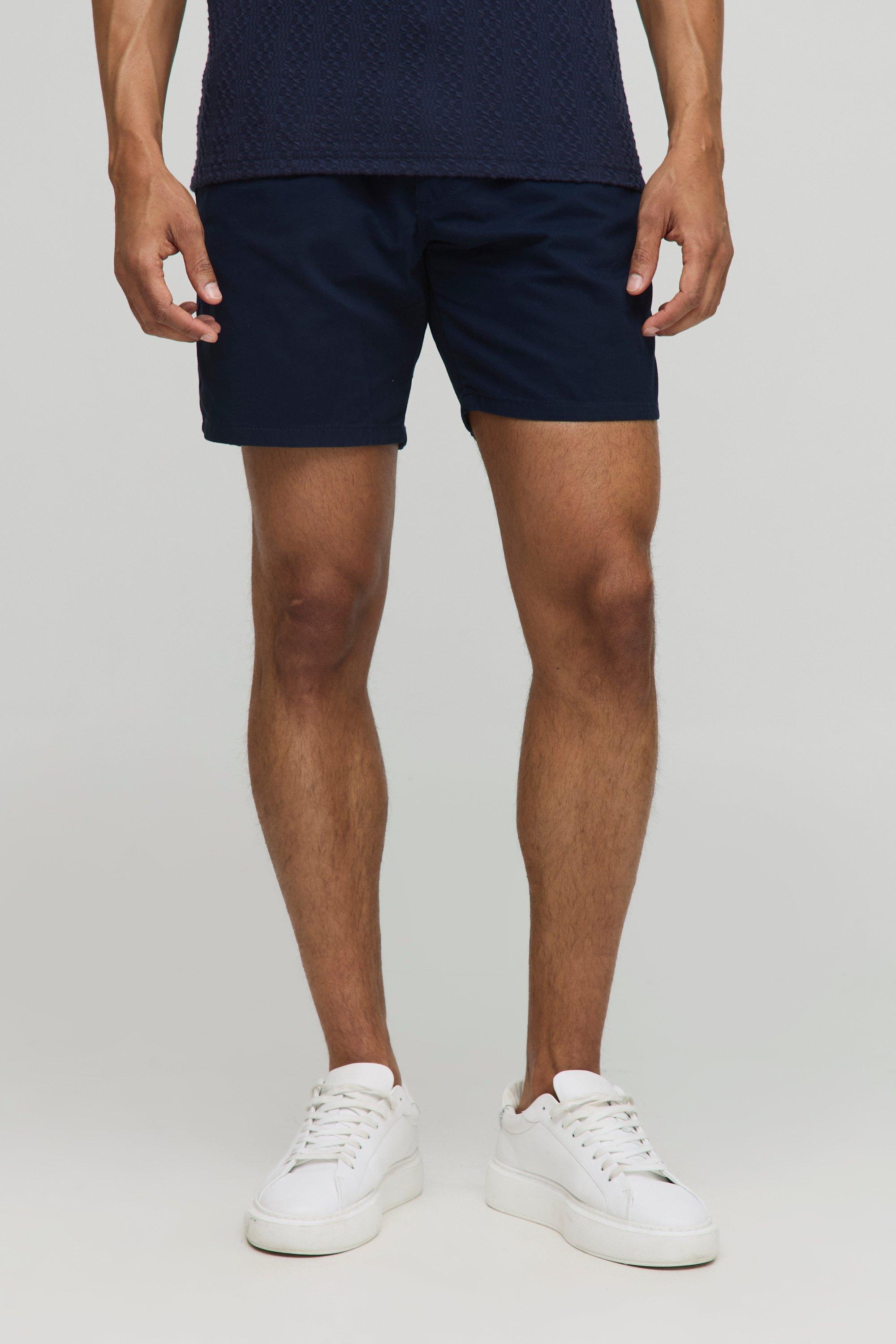 Mens Relaxed Fit Chino Shorts in Navy, Navy