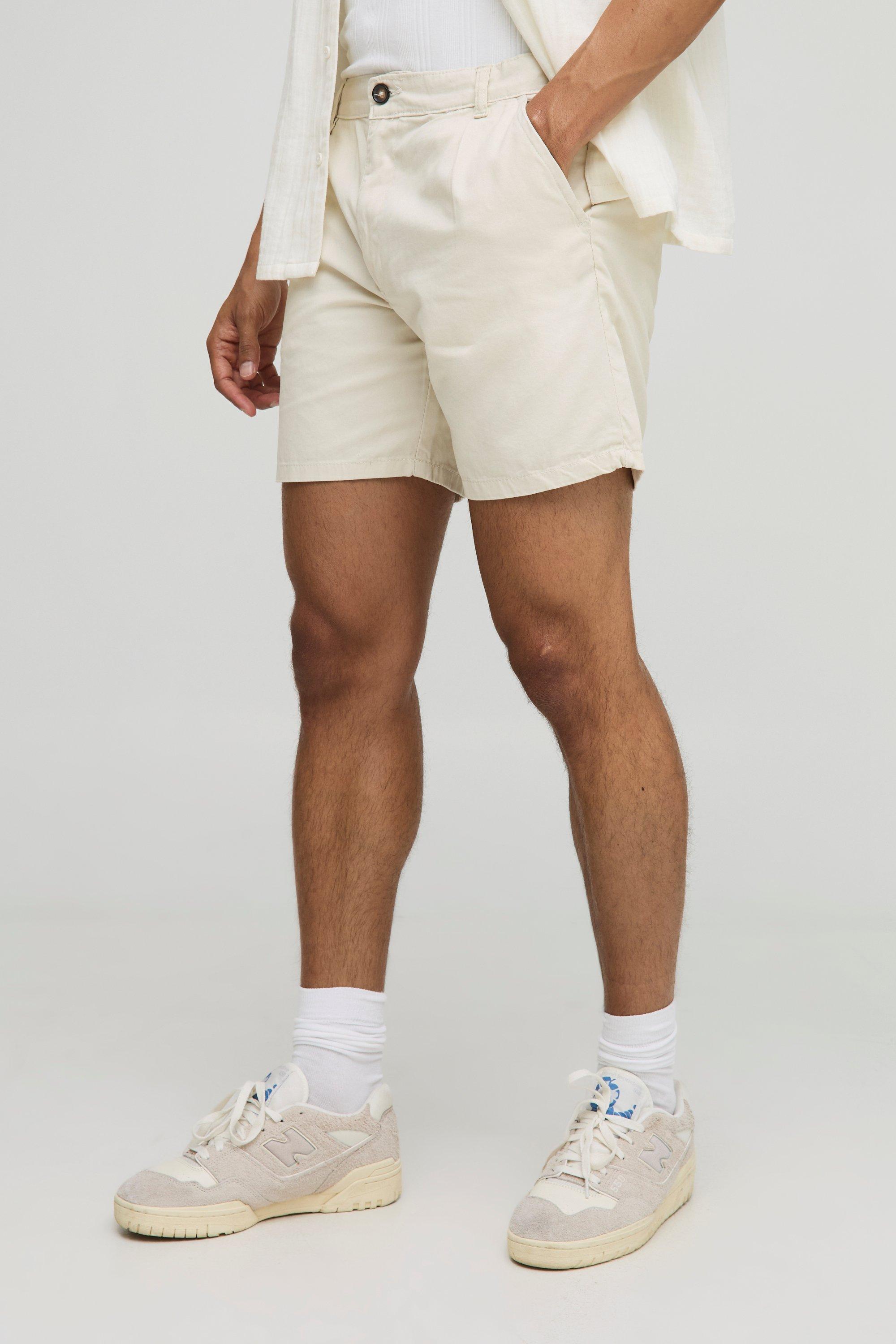 Relaxed Fit Chino Shorts in Stone