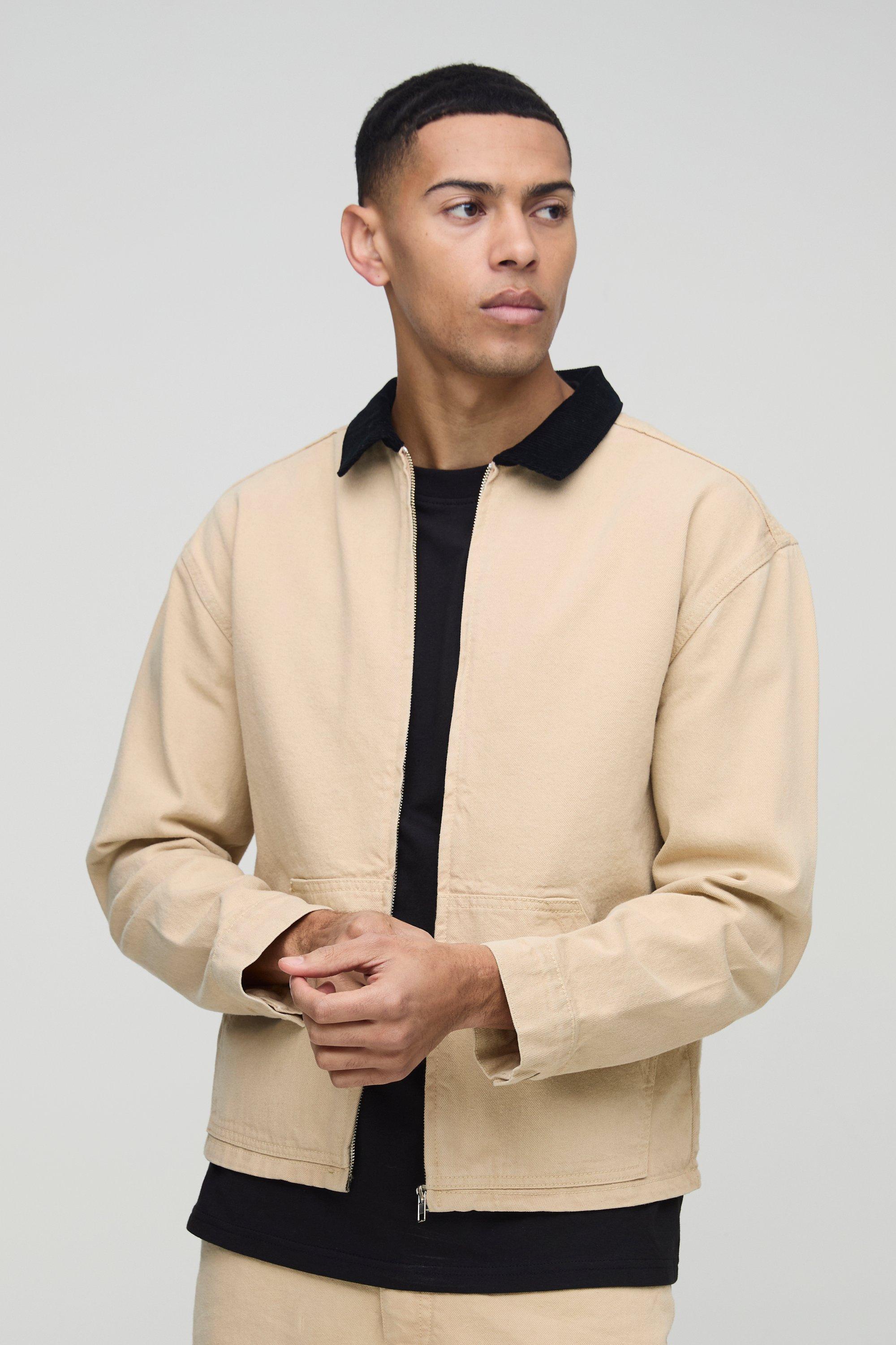 Sovracamicia Regular Fit in twill, Cream