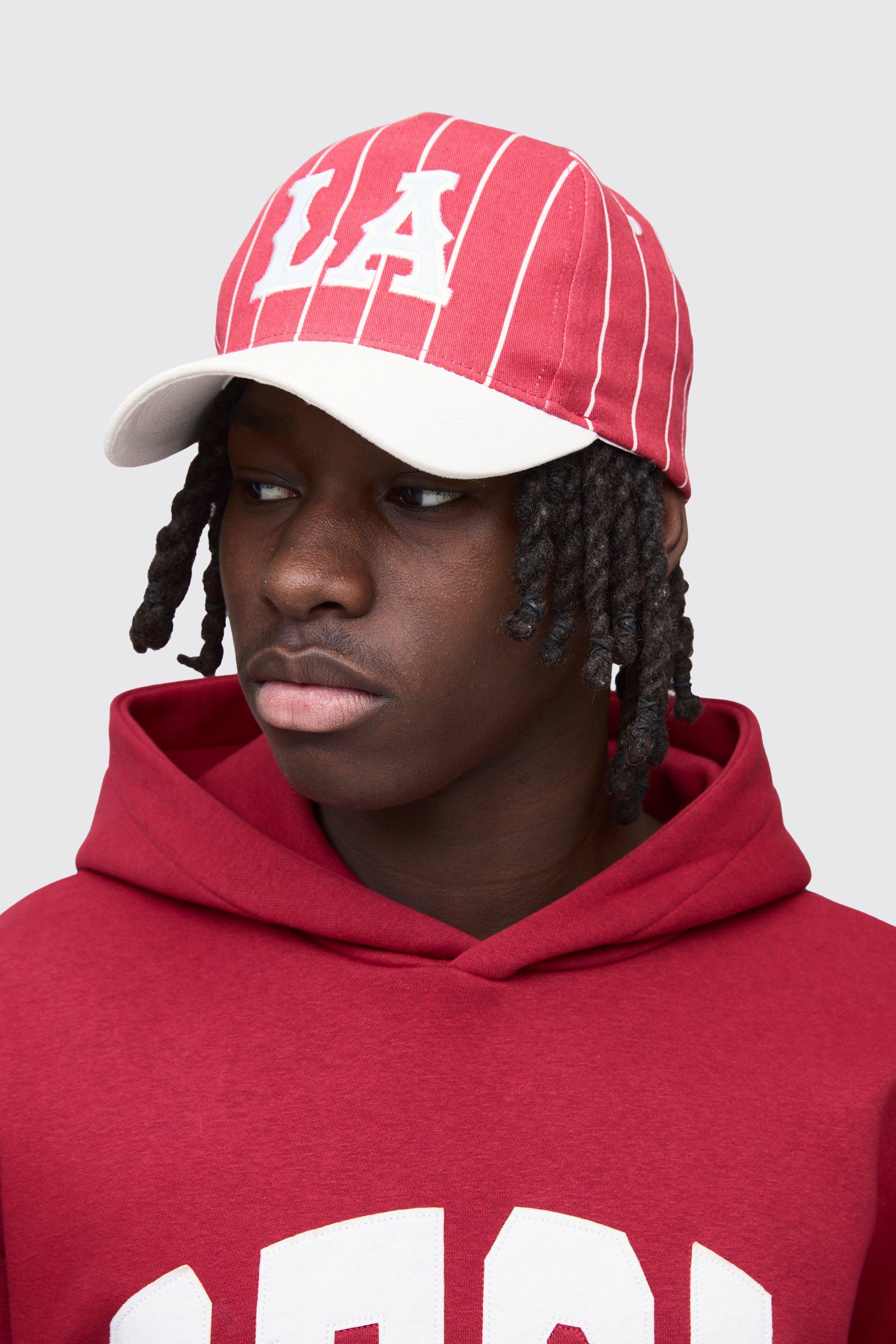 Mens Red LA Trucker Cap, Red