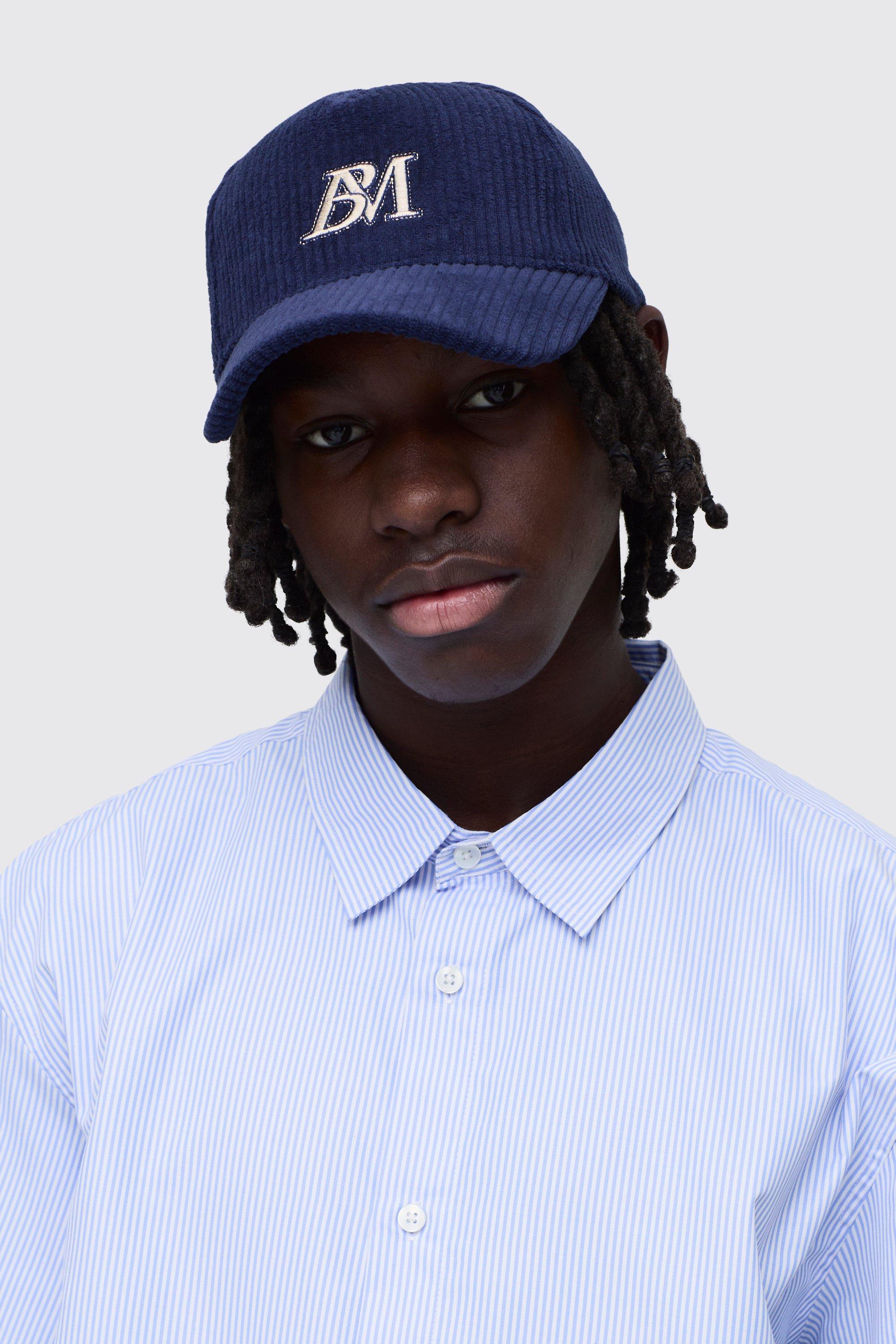 Mens Navy Cord BM Cap, Navy