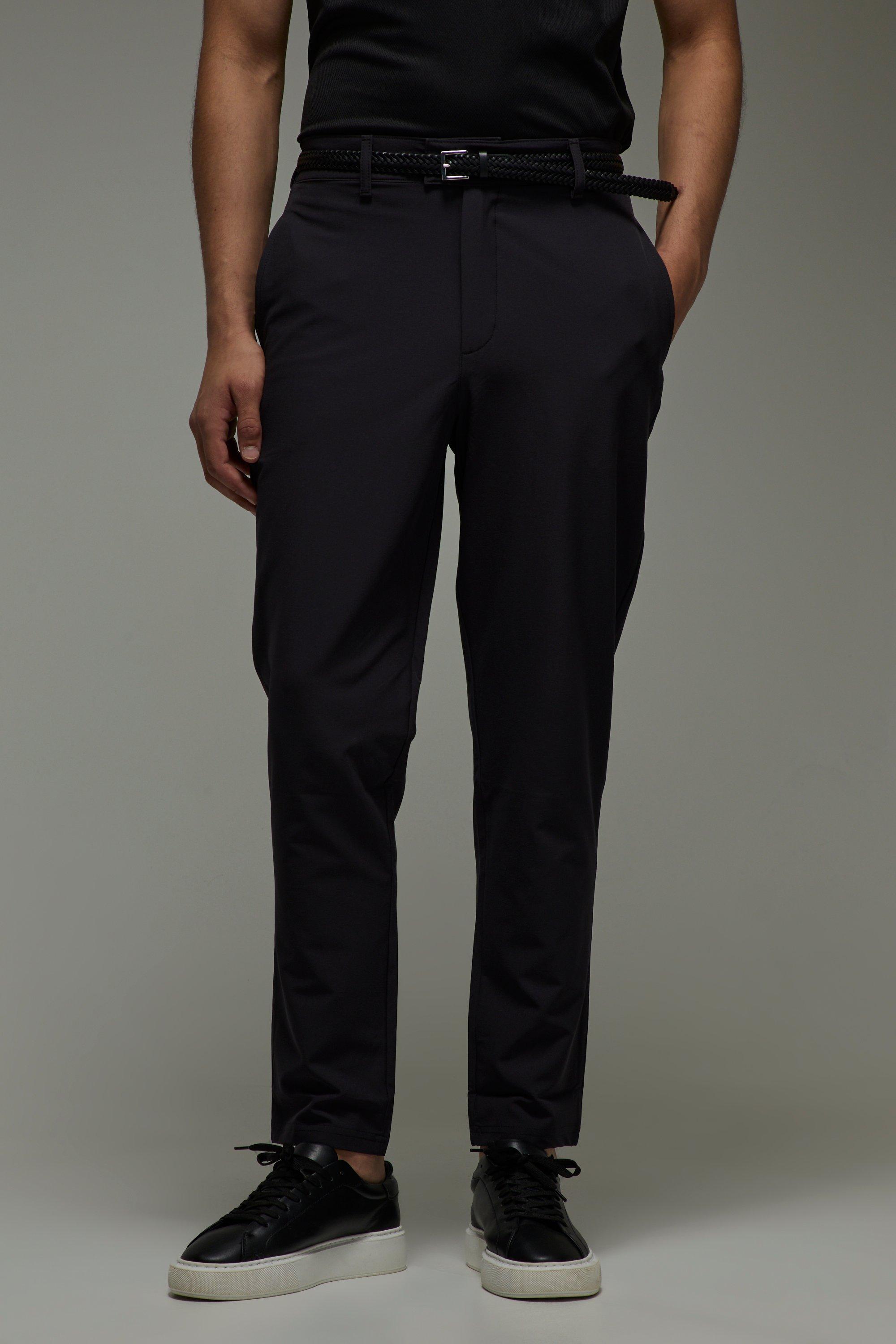 Mens Grey Man Active Stretch Tapered Golf Trousers, Grey