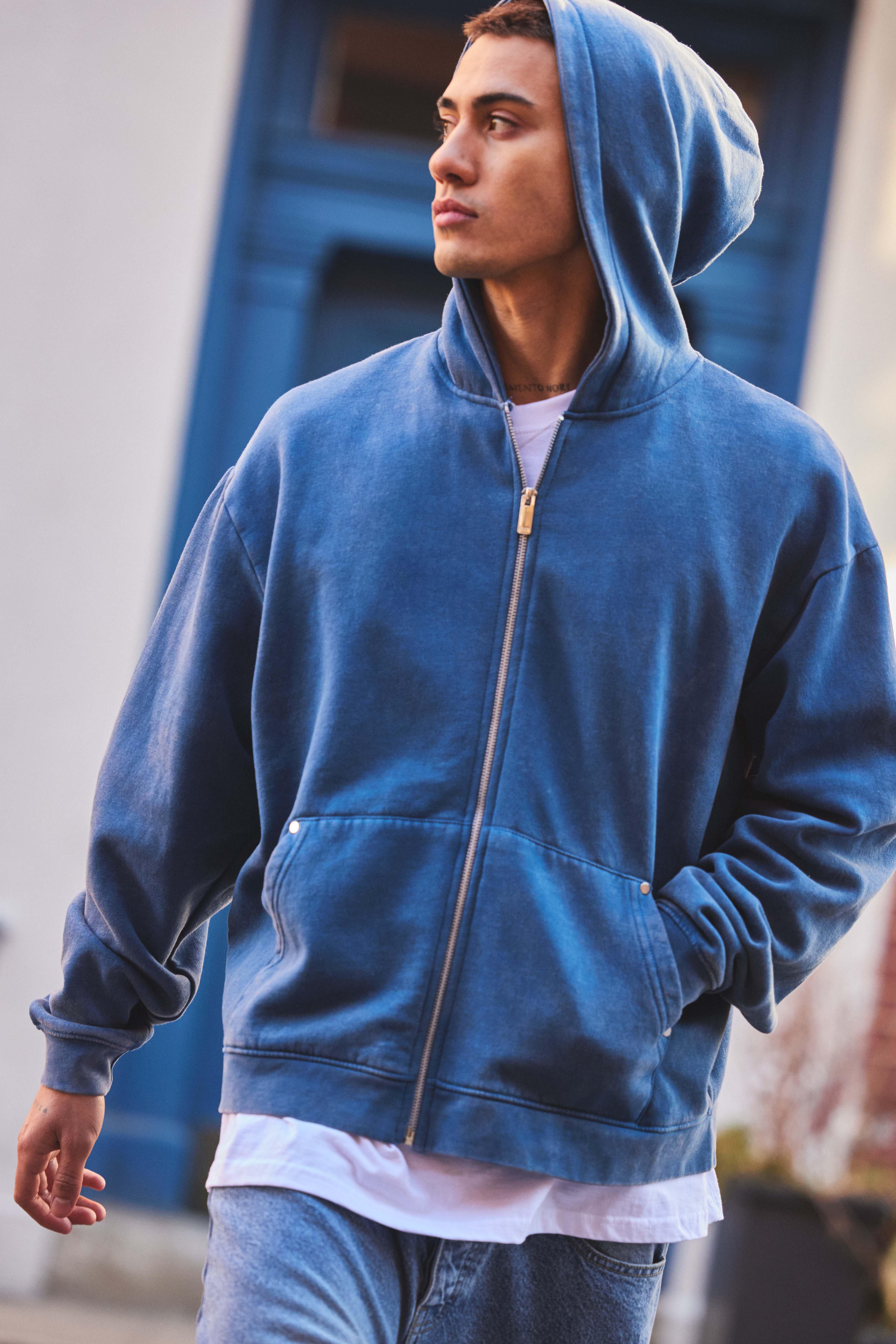 boohoo☆MAN WASHED HOMME プリント ジップスルー フーディ bmm60161_dusty blue_xl?w=537&