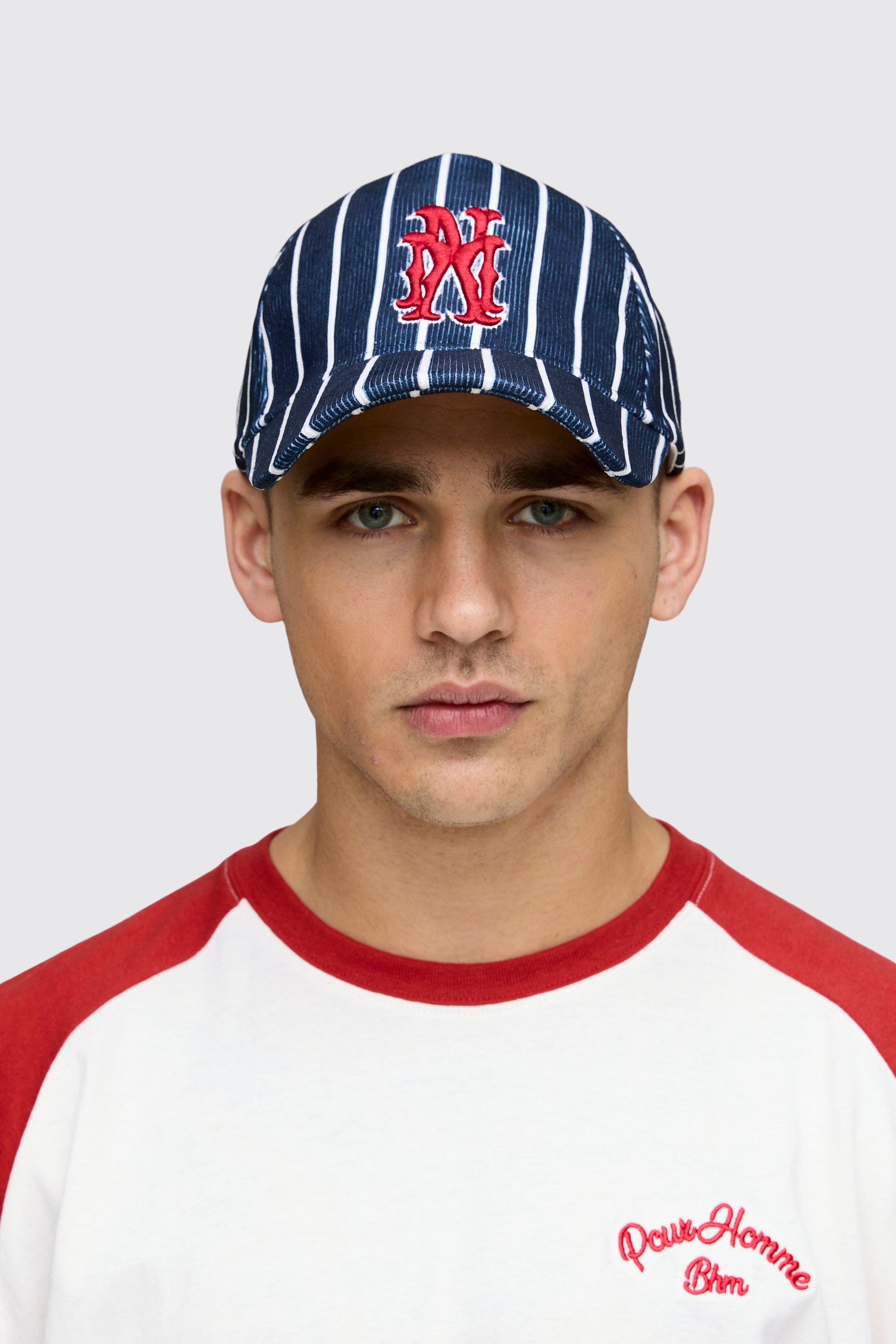 Image of Cappello in velluto a coste a righe, Cream