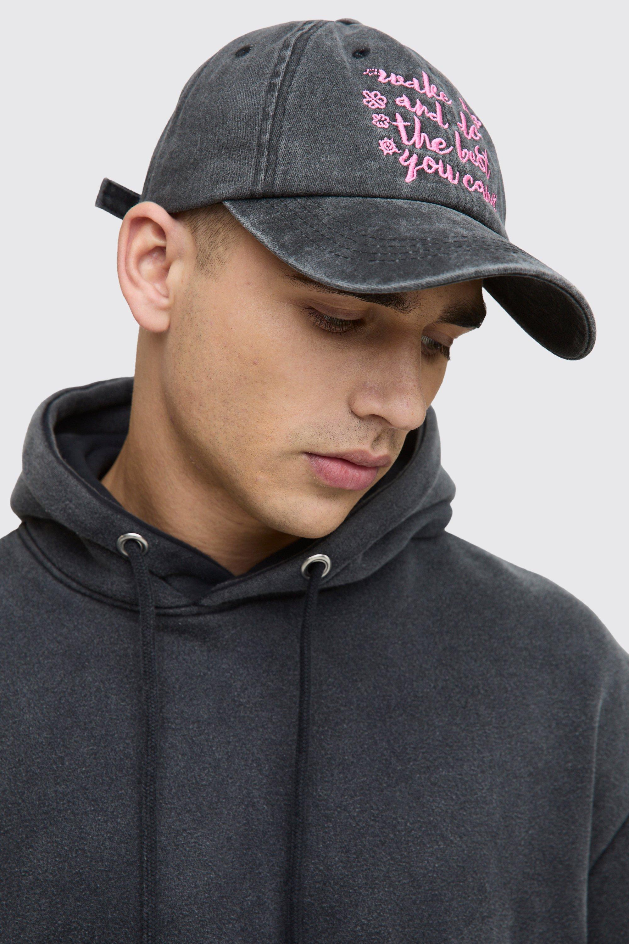 Image of Cappello da baseball con slogan ricamato, Pink