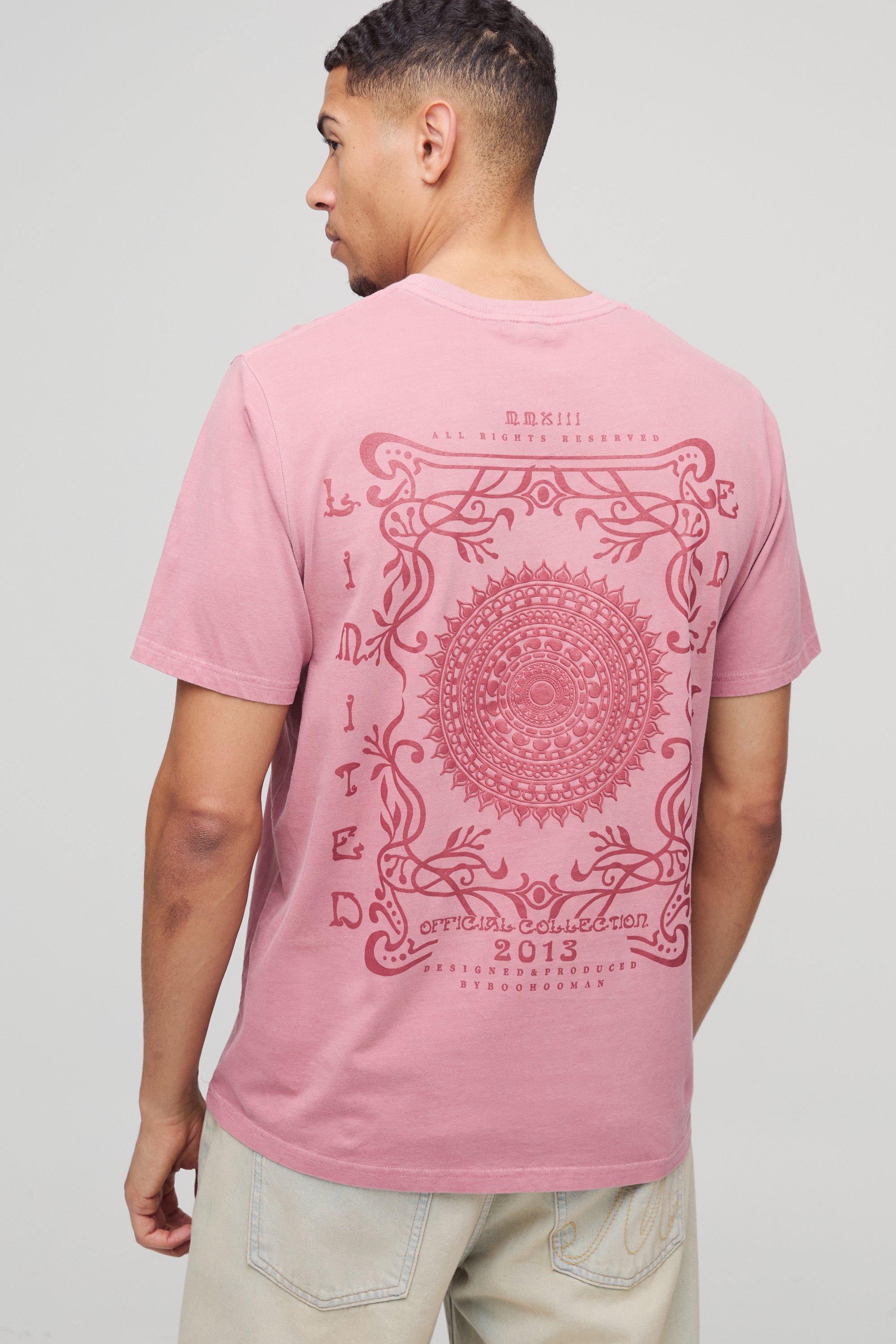 Limited Edition Puff Print Graphic Washed T-Shirt, Azzurro