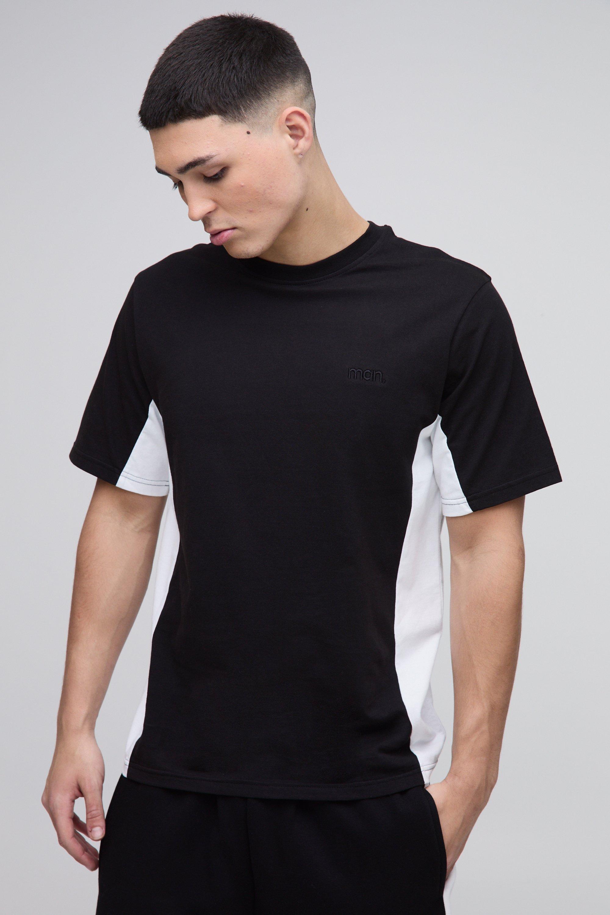 Regular Fit Man Colour Block T-Shirt