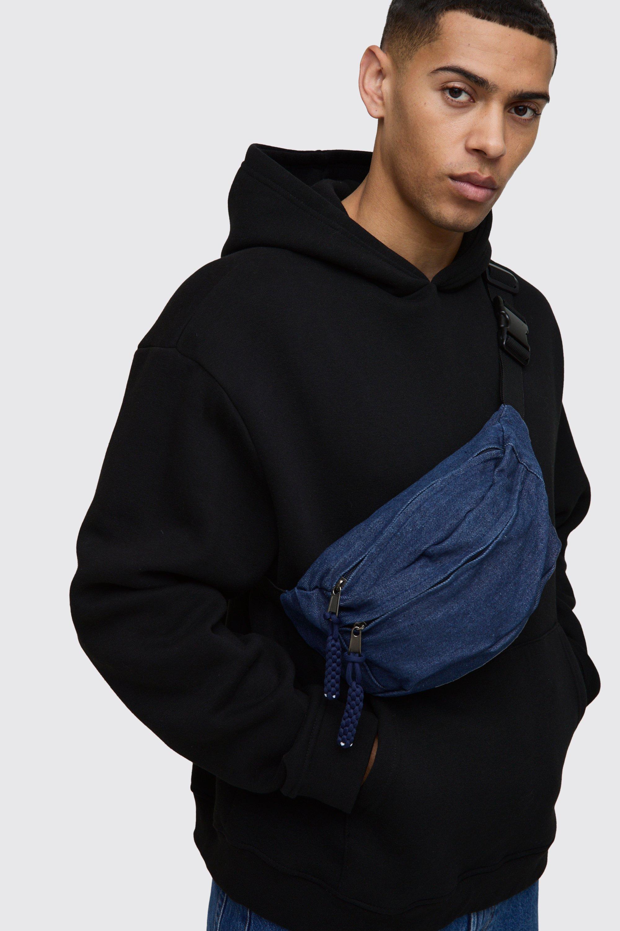 Borsa A Tracolla In Denim, Azzurro