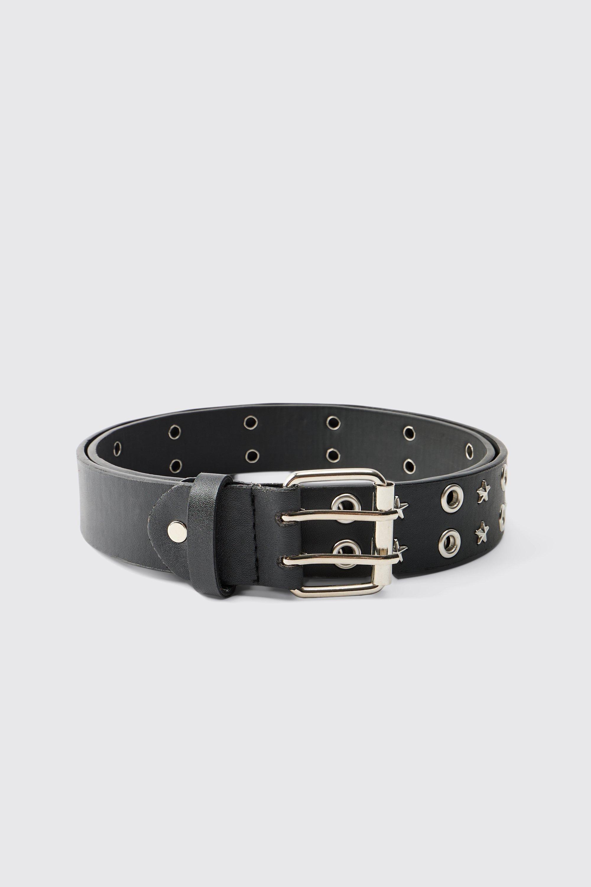 Boohoo Star Studded Belt In Black, Black