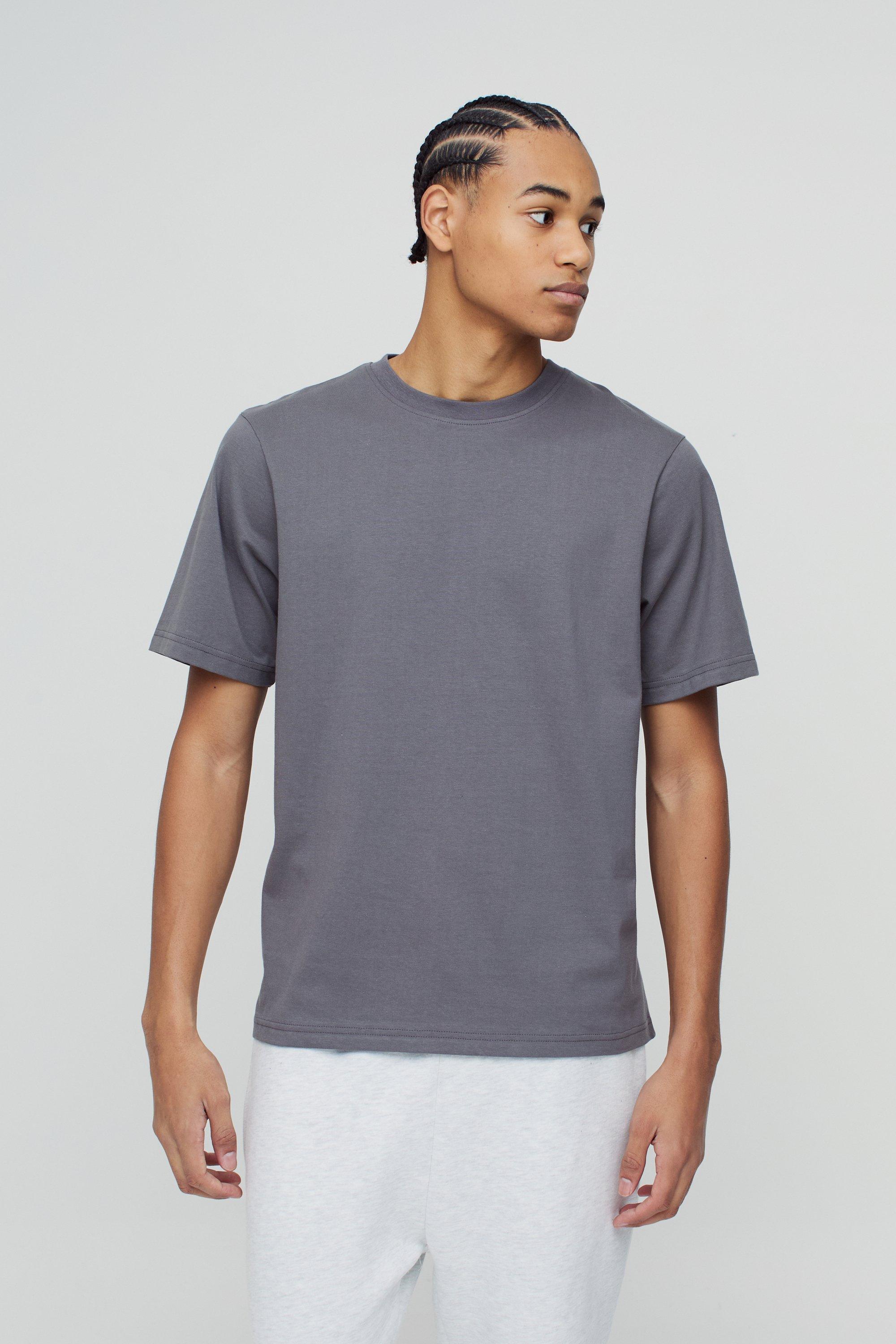 Image of T-shirt Basic a girocollo, Grigio