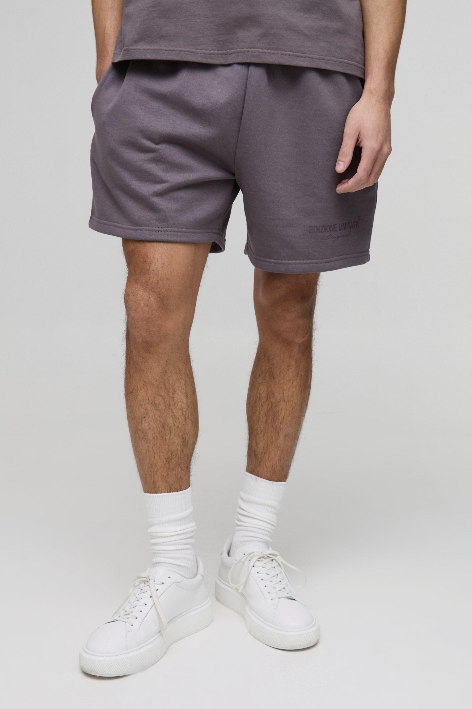 Mens Purple Relaxed Edizione Limitata Short Length Heavyweight Shorts, Purple