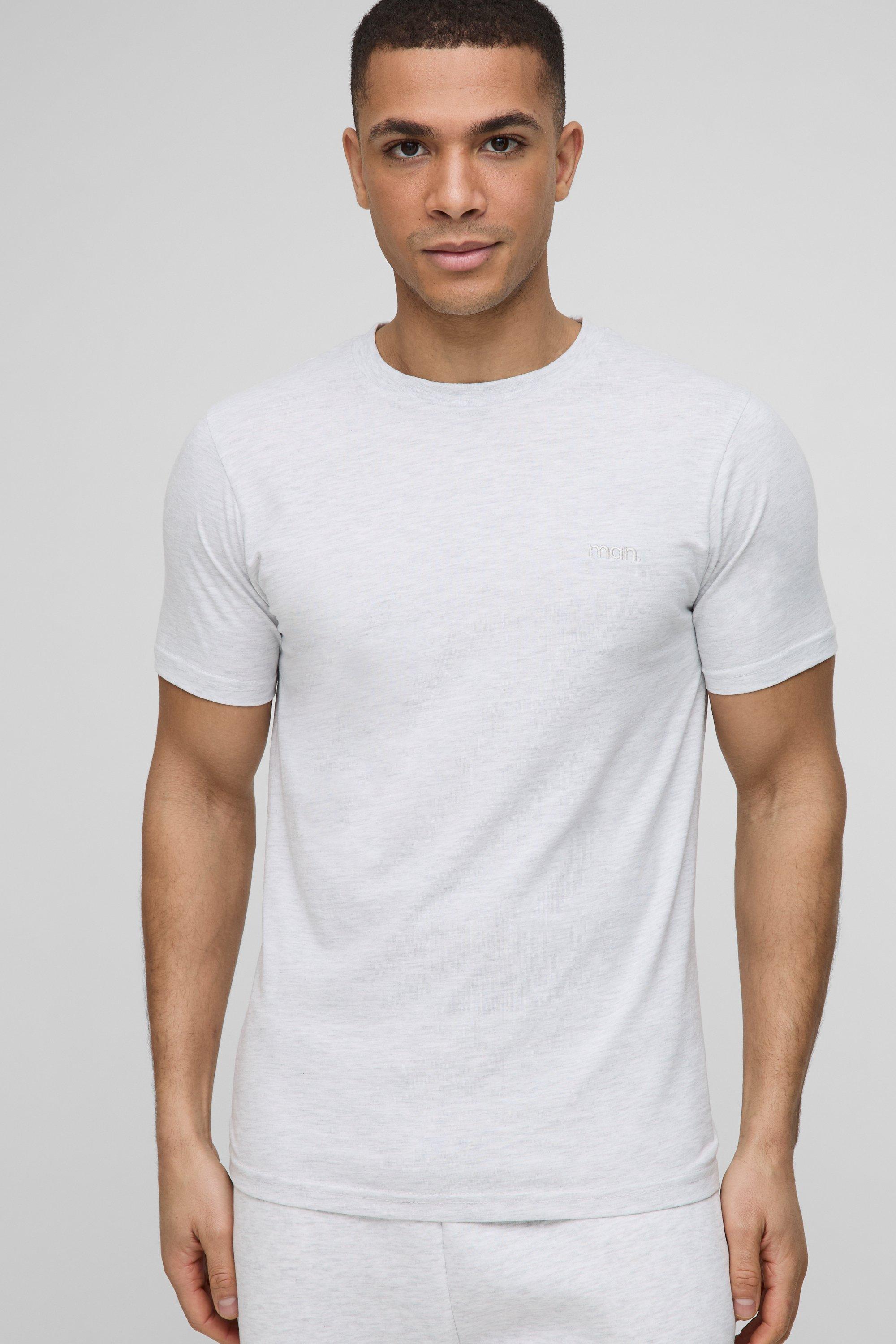 UOMO. T-shirt Slim Fit Basic, Grigio