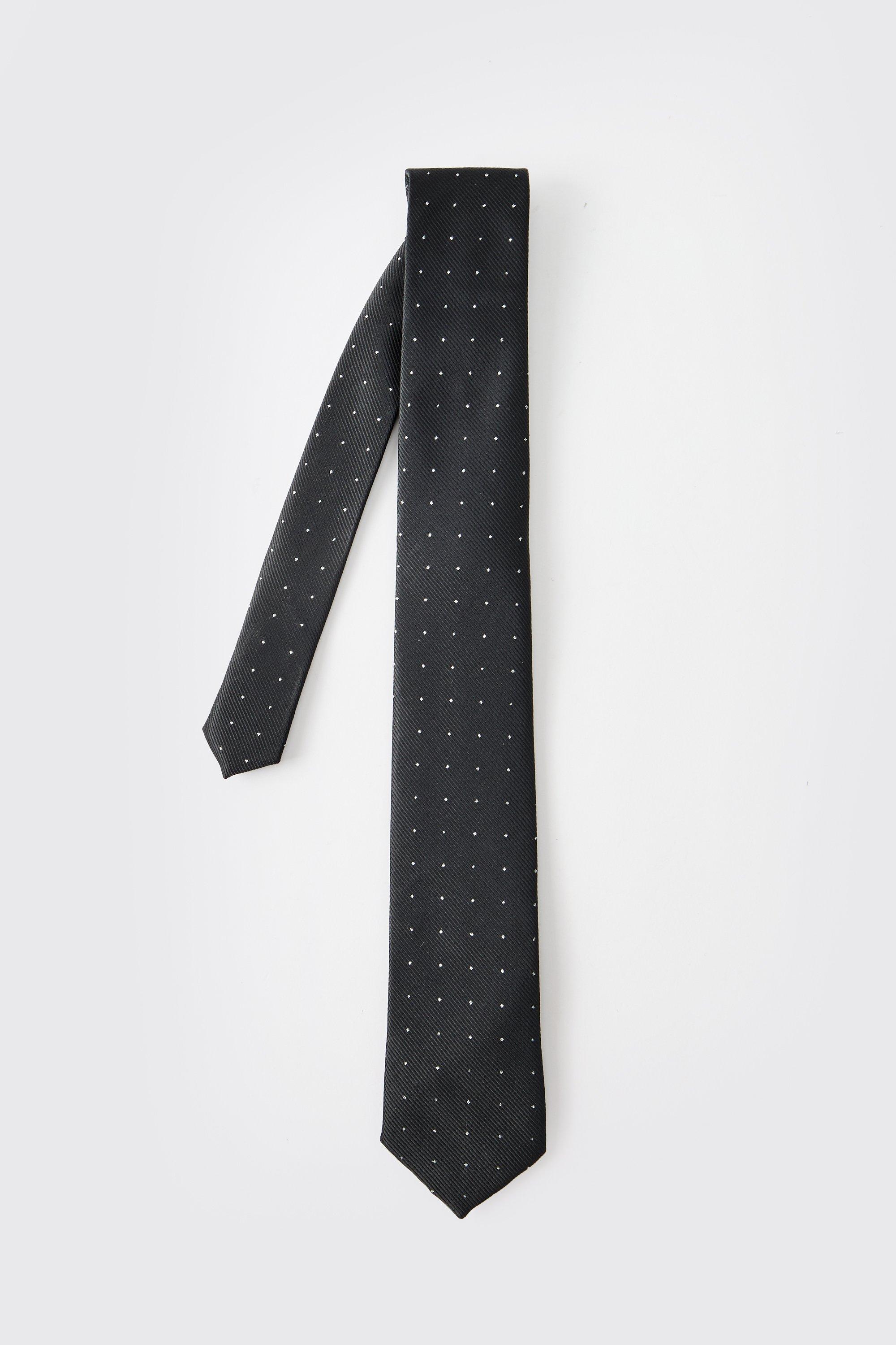 Mens Black Rhinestone Tie, Black