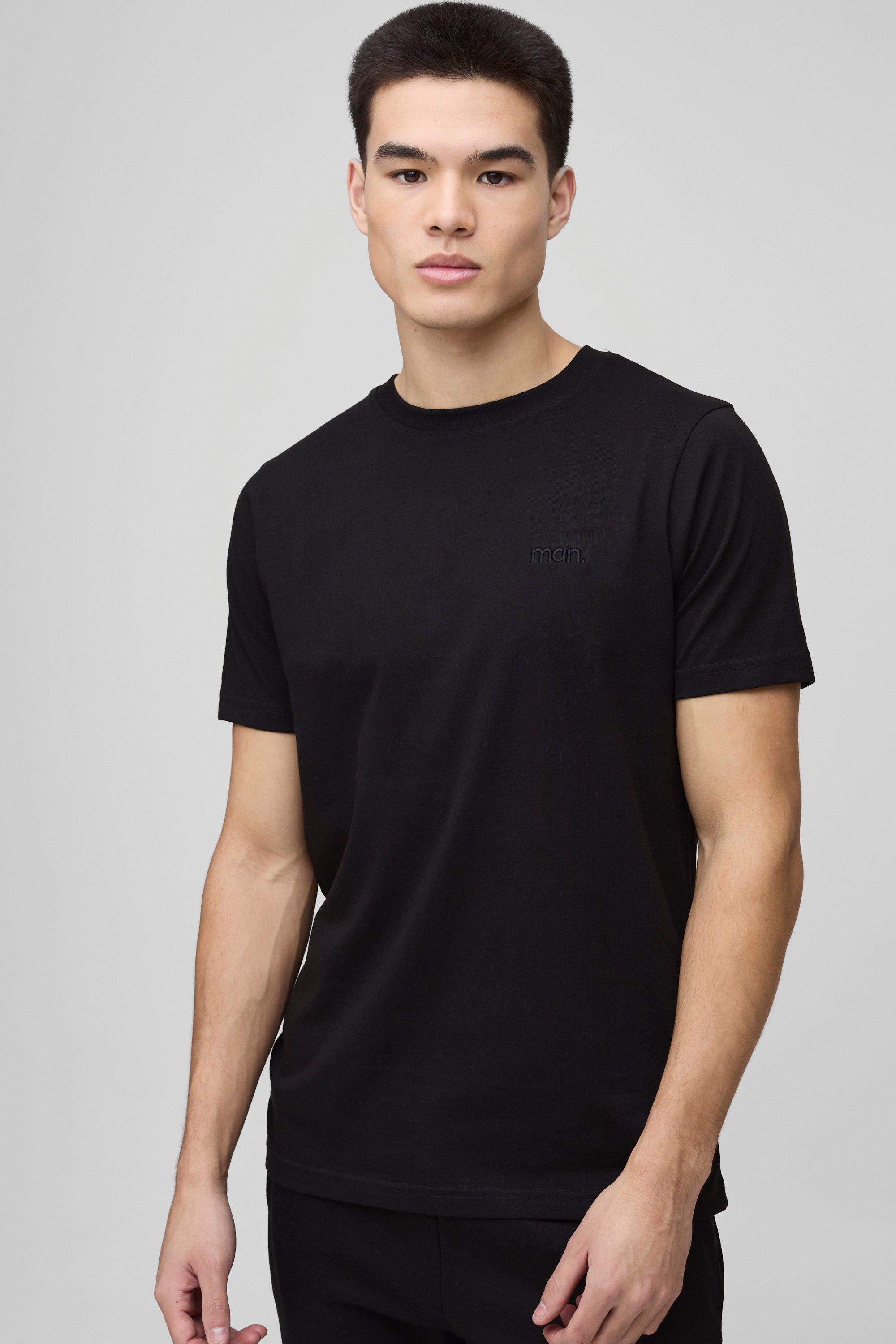 Image of Uomo. T-shirt Slim Fit Basic, Nero