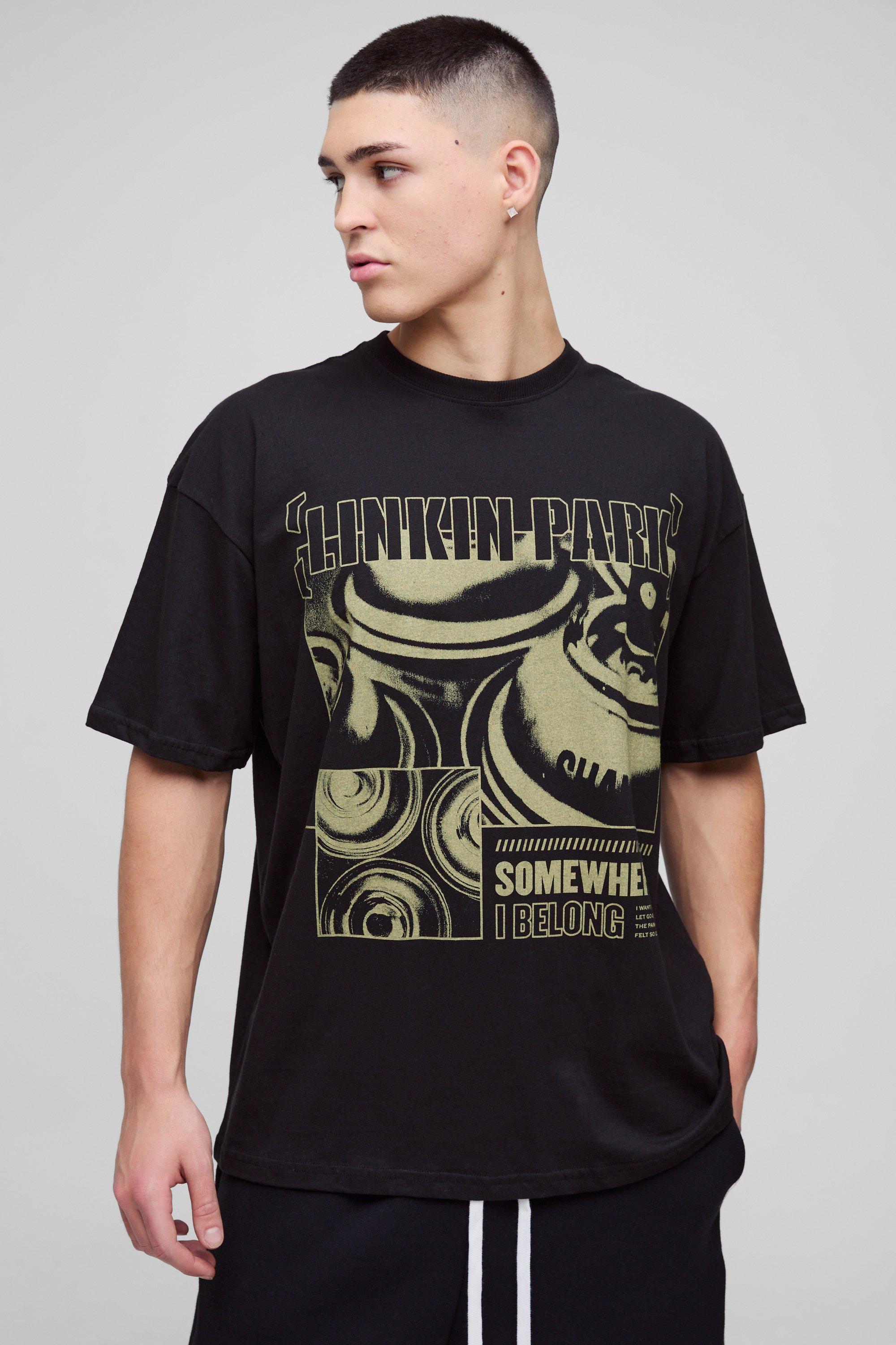 T-shirt oversize ufficiale dei Linkin Park, Nero