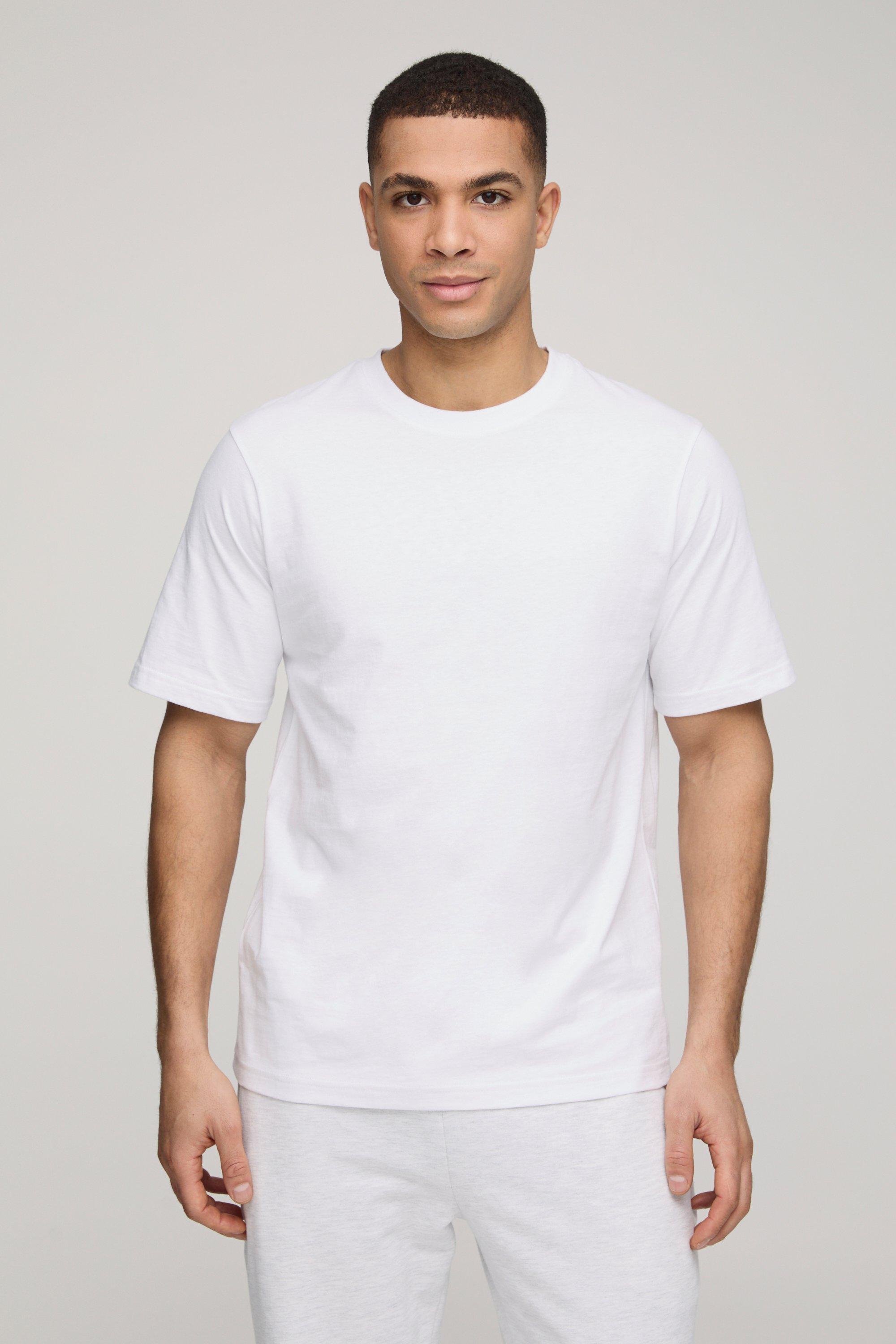 Image of T-shirt Basic a girocollo, Bianco