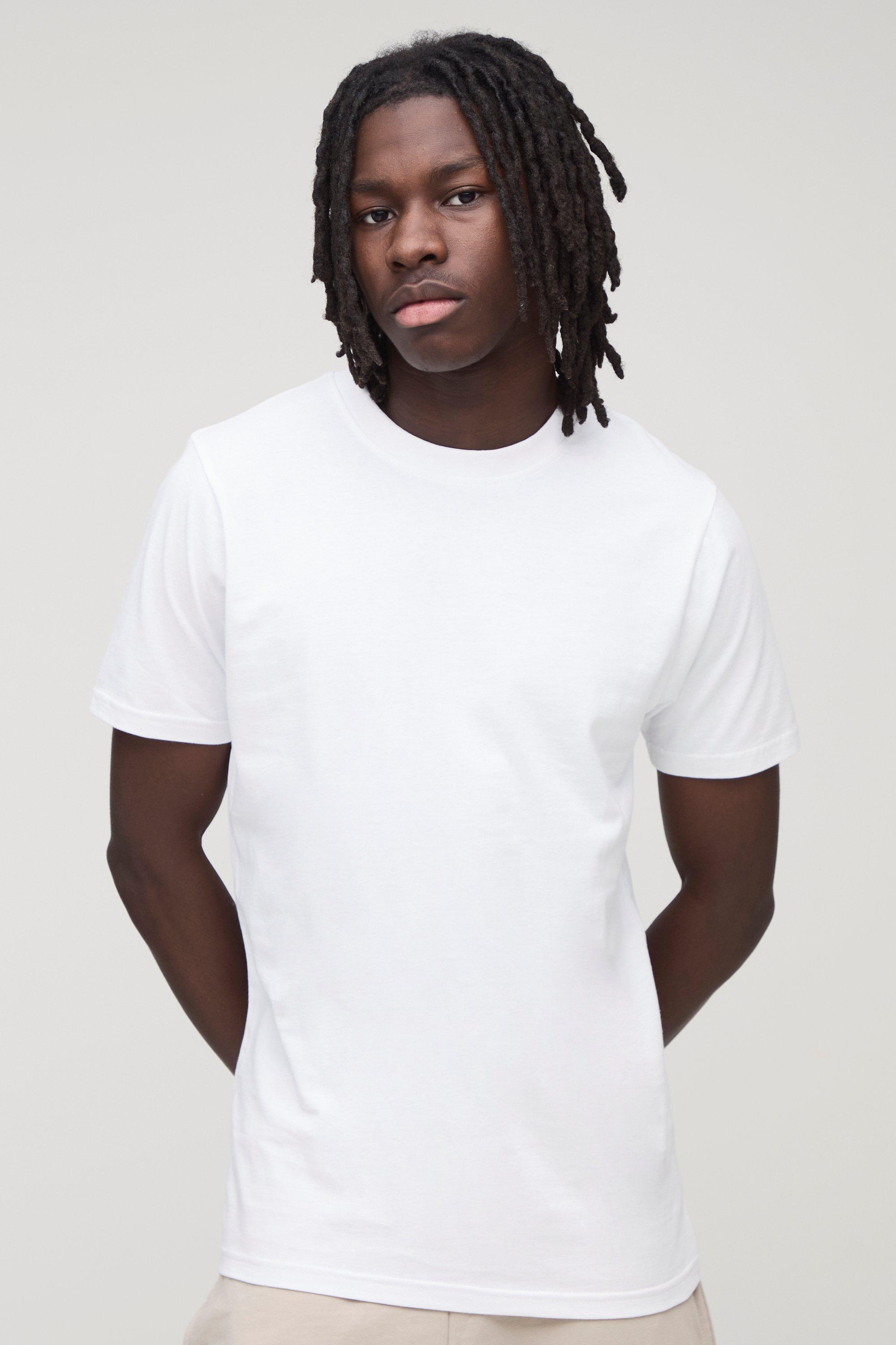 Image of T-shirt Slim Fit Basic, Bianco