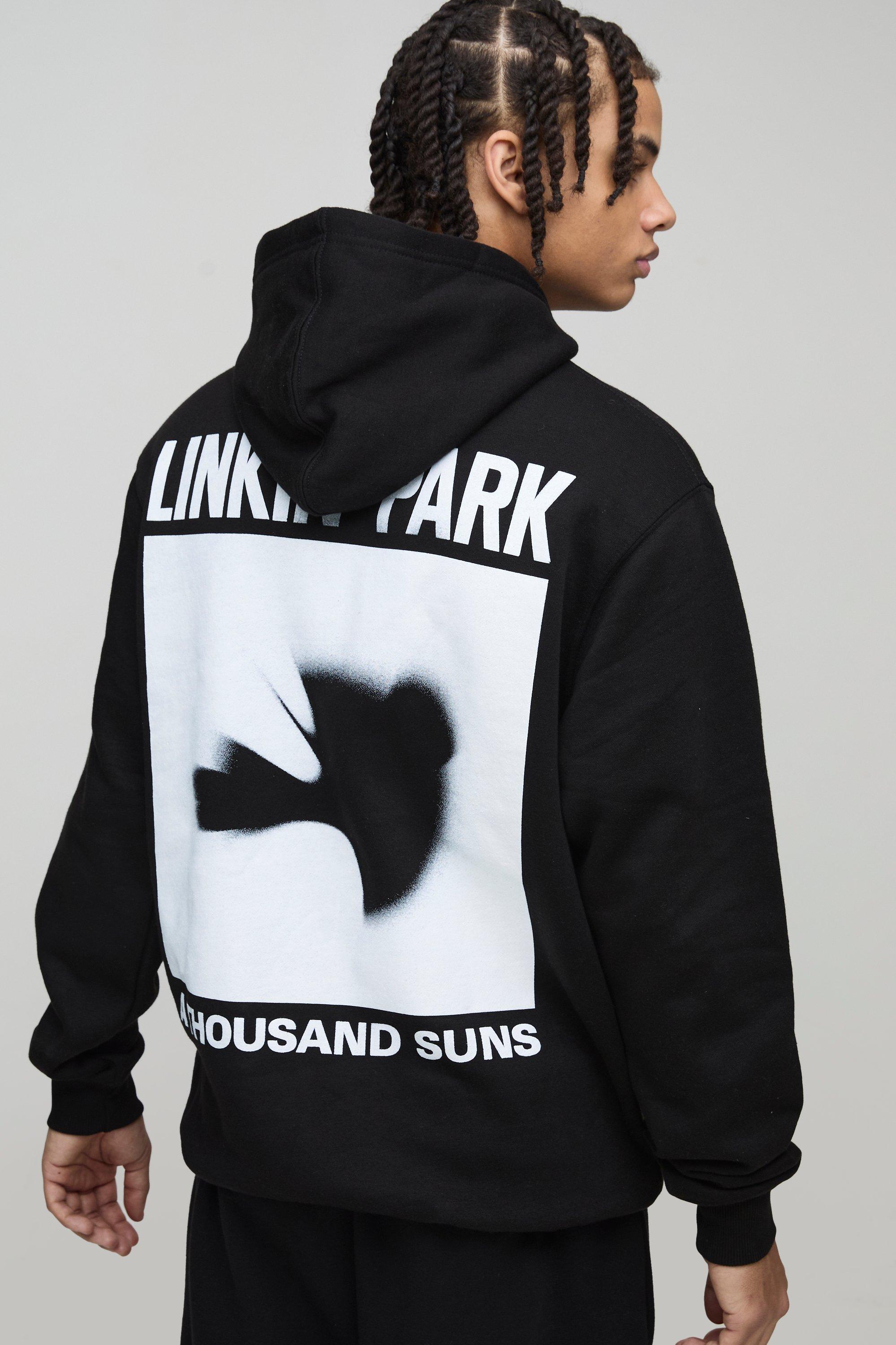 Felpa oversize ufficiale dei Linkin Park con cappuccio, Nero