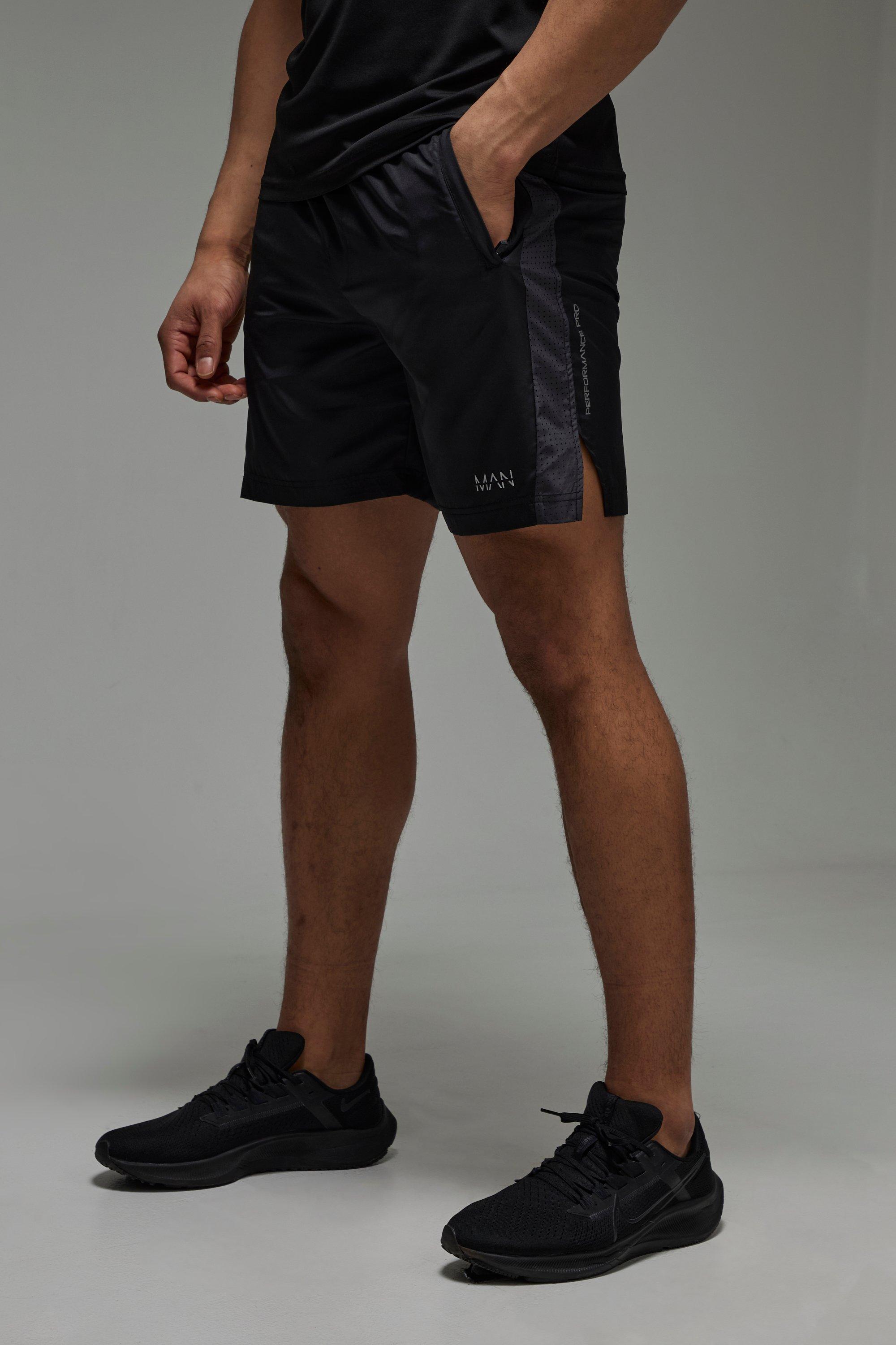Pantaloncini Man Active leggeri traforati da 7 pollici, Nero