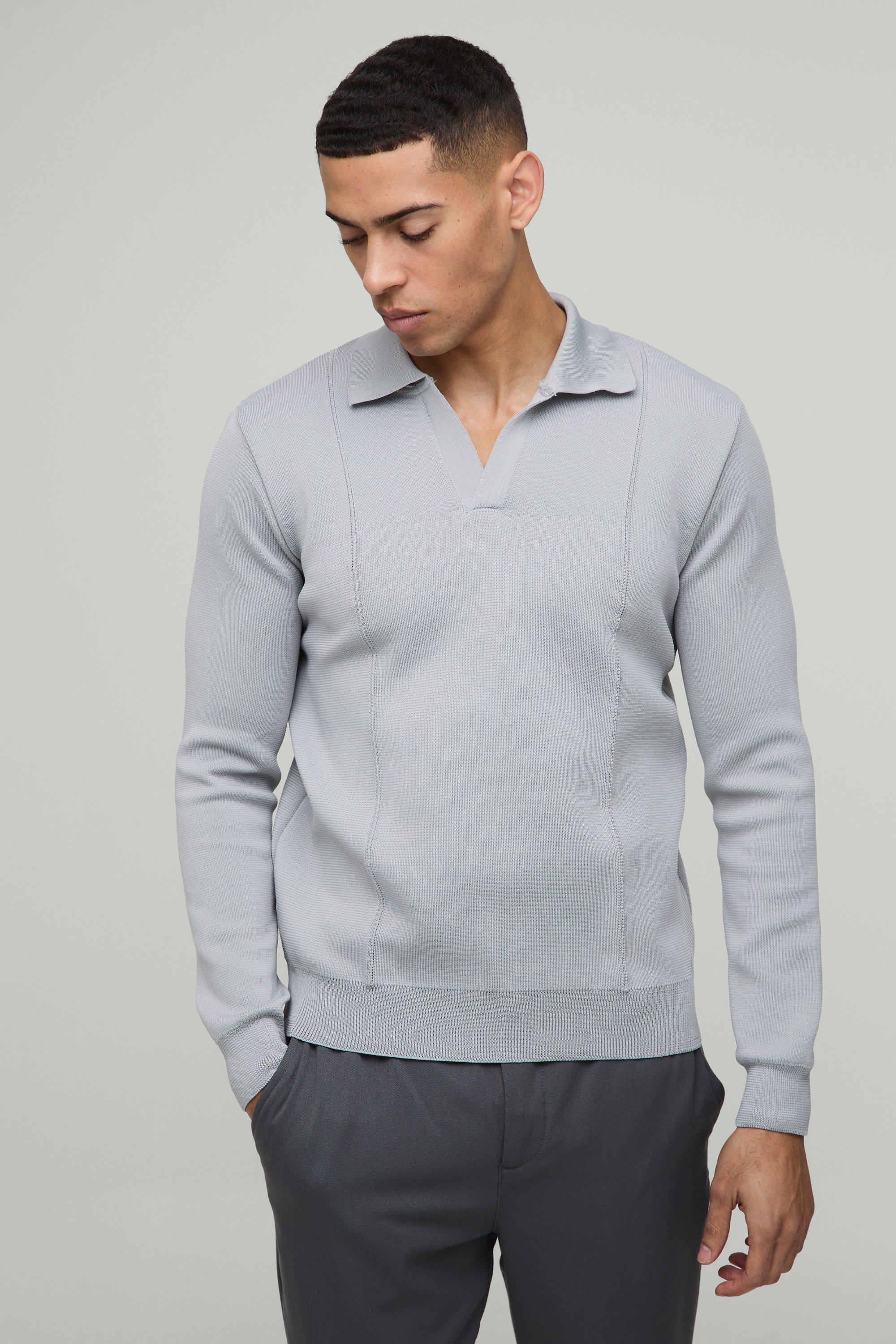 Polo Regular Fit in maglia con bottoni sul colletto e nervature, Verde