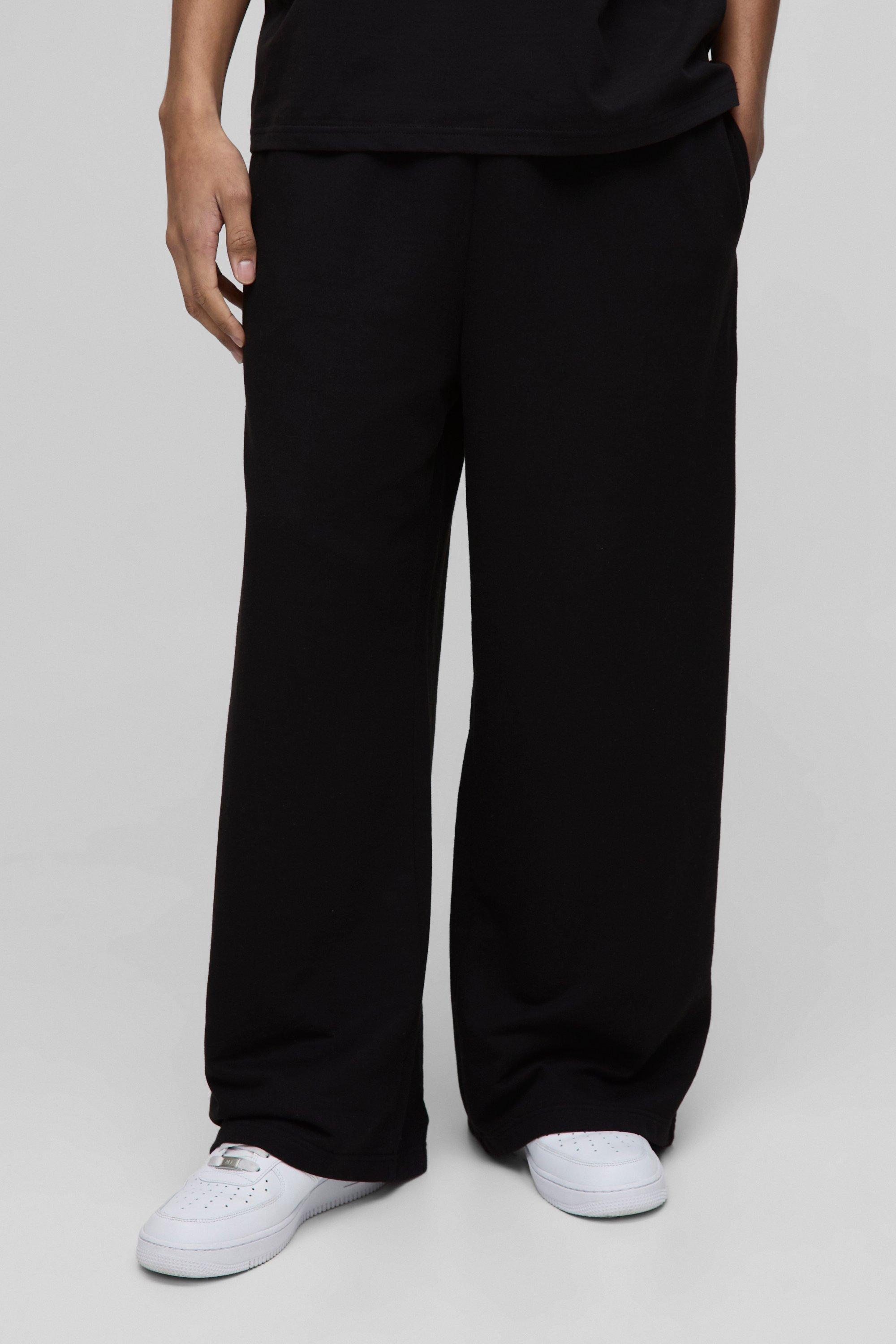 Image of Pantaloni Tuta Basic A Gamba Super Ampia, Nero