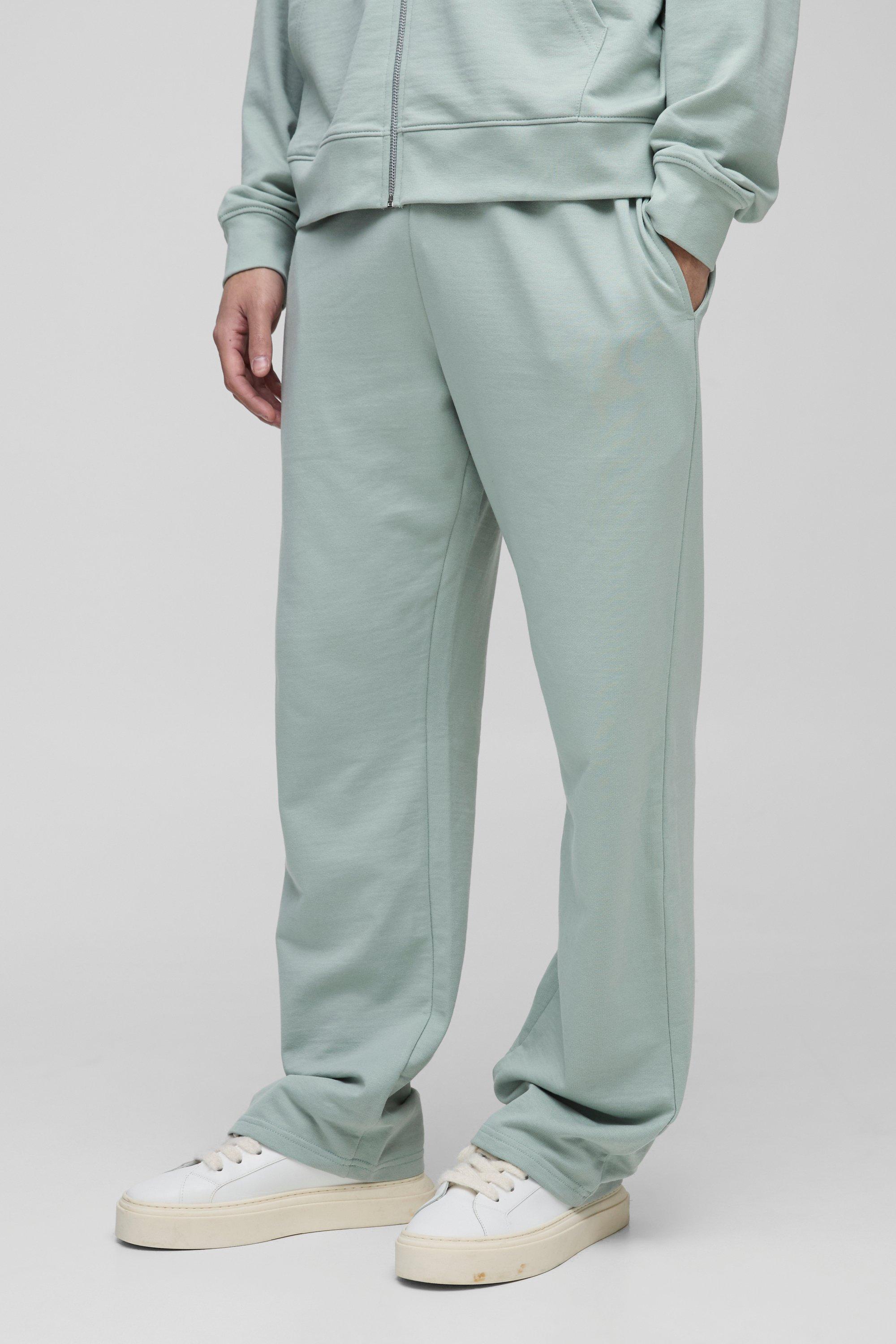 Mens Green 260GSM Loopback Basic Straight Fit Jogger, Green