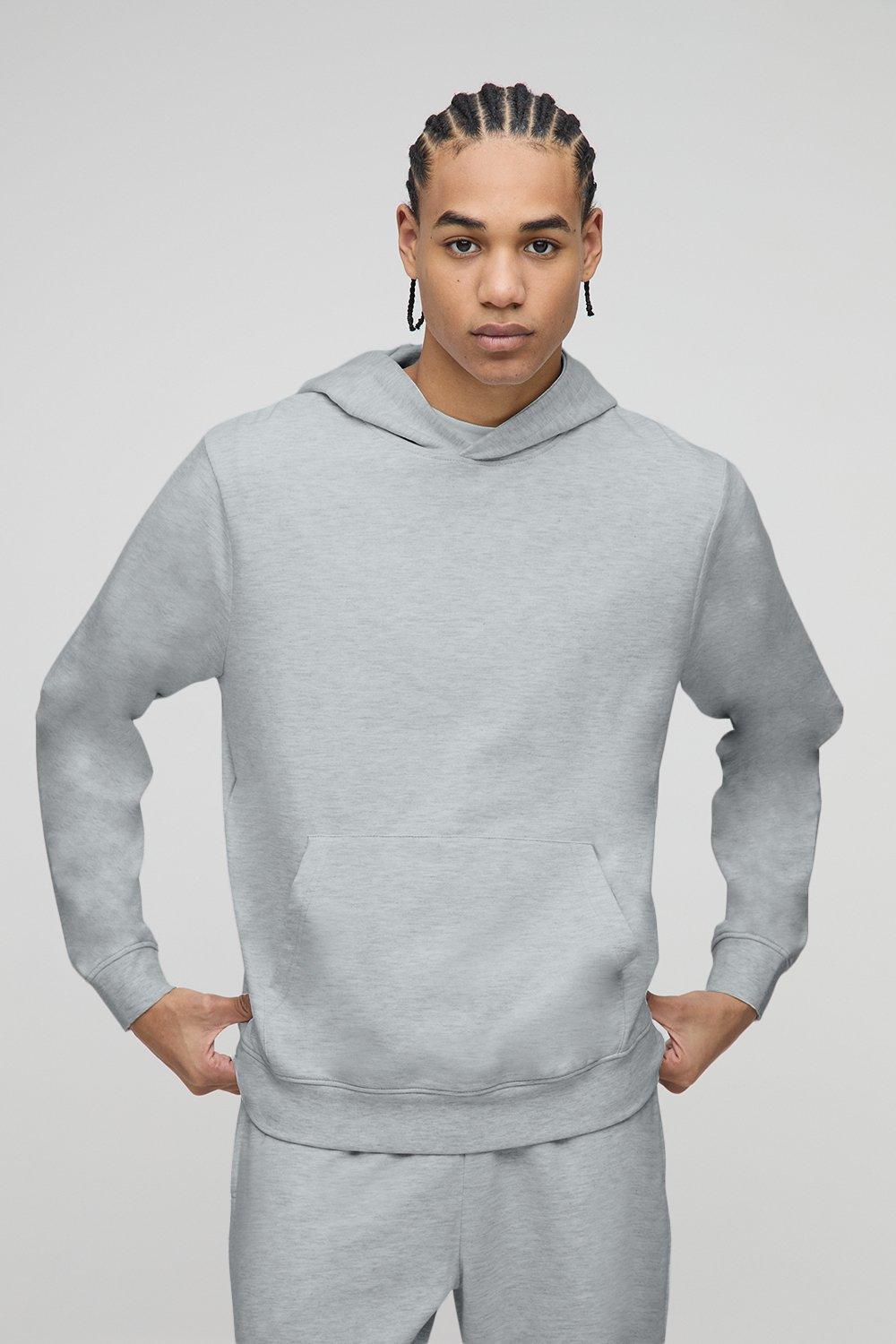 Image of Felpa Basic Con Cappuccio Ampio, Grigio
