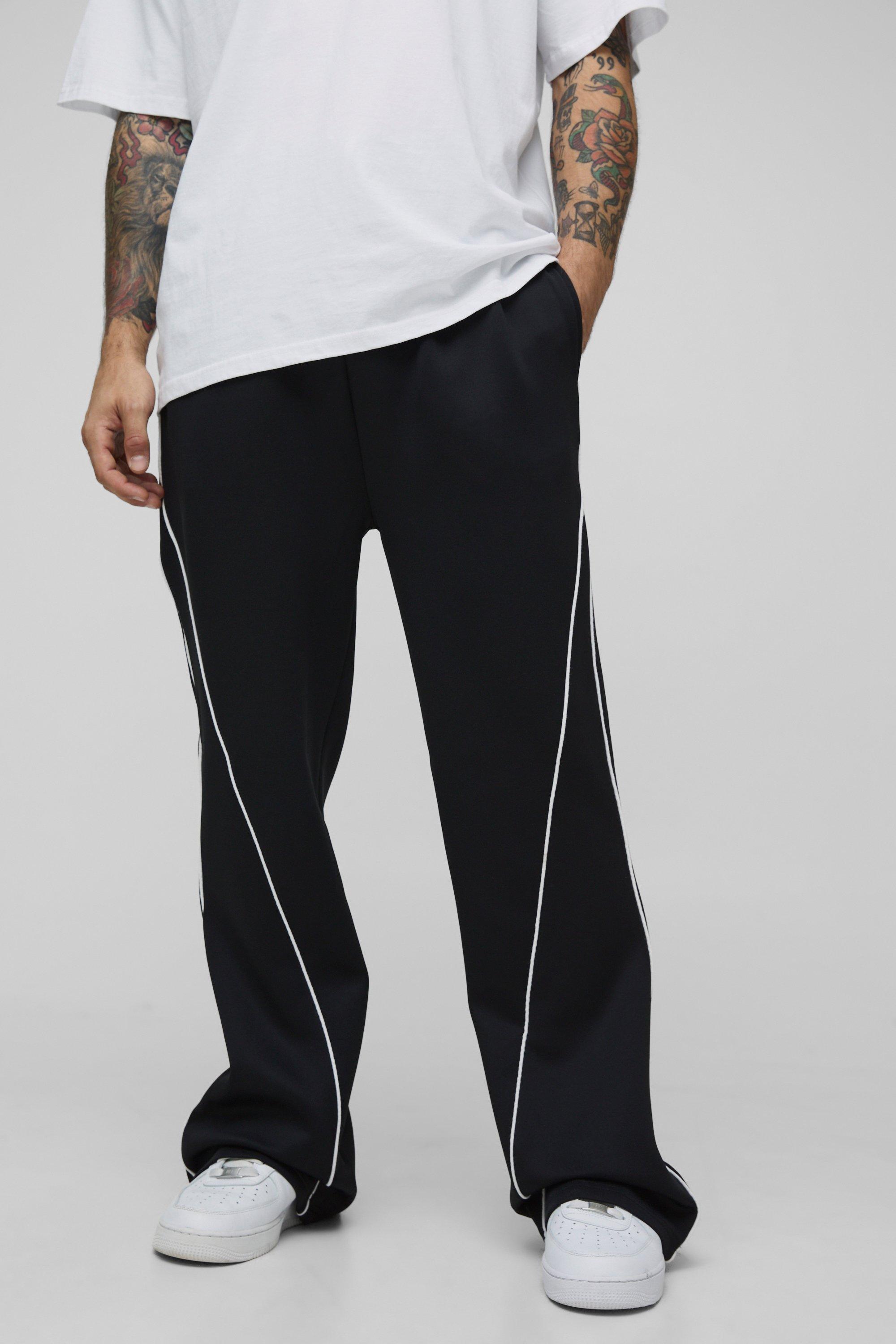Relaxed Flare Tricot Piping Joggers