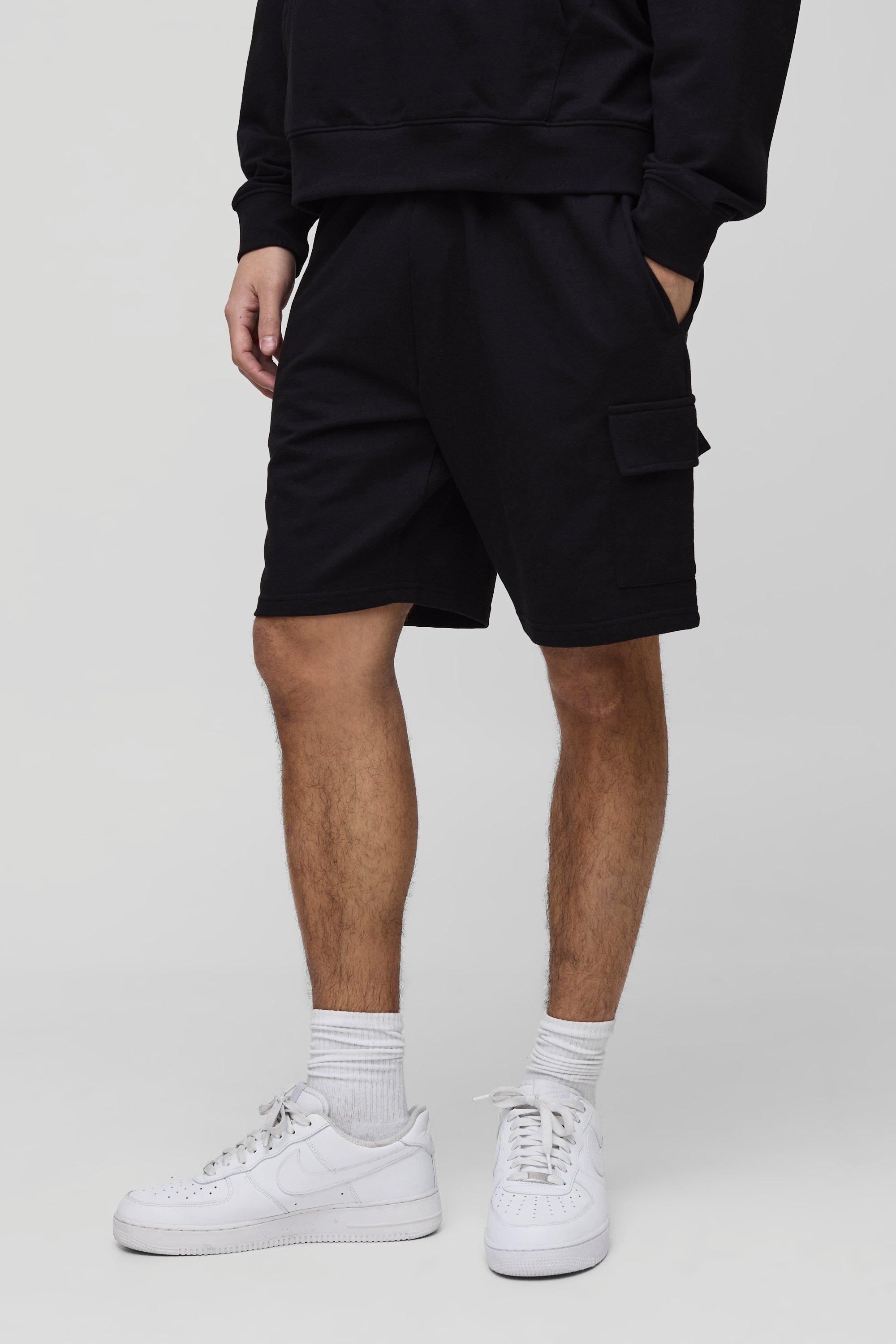 Image of Pantaloncini Cargo medi rilassati, Nero