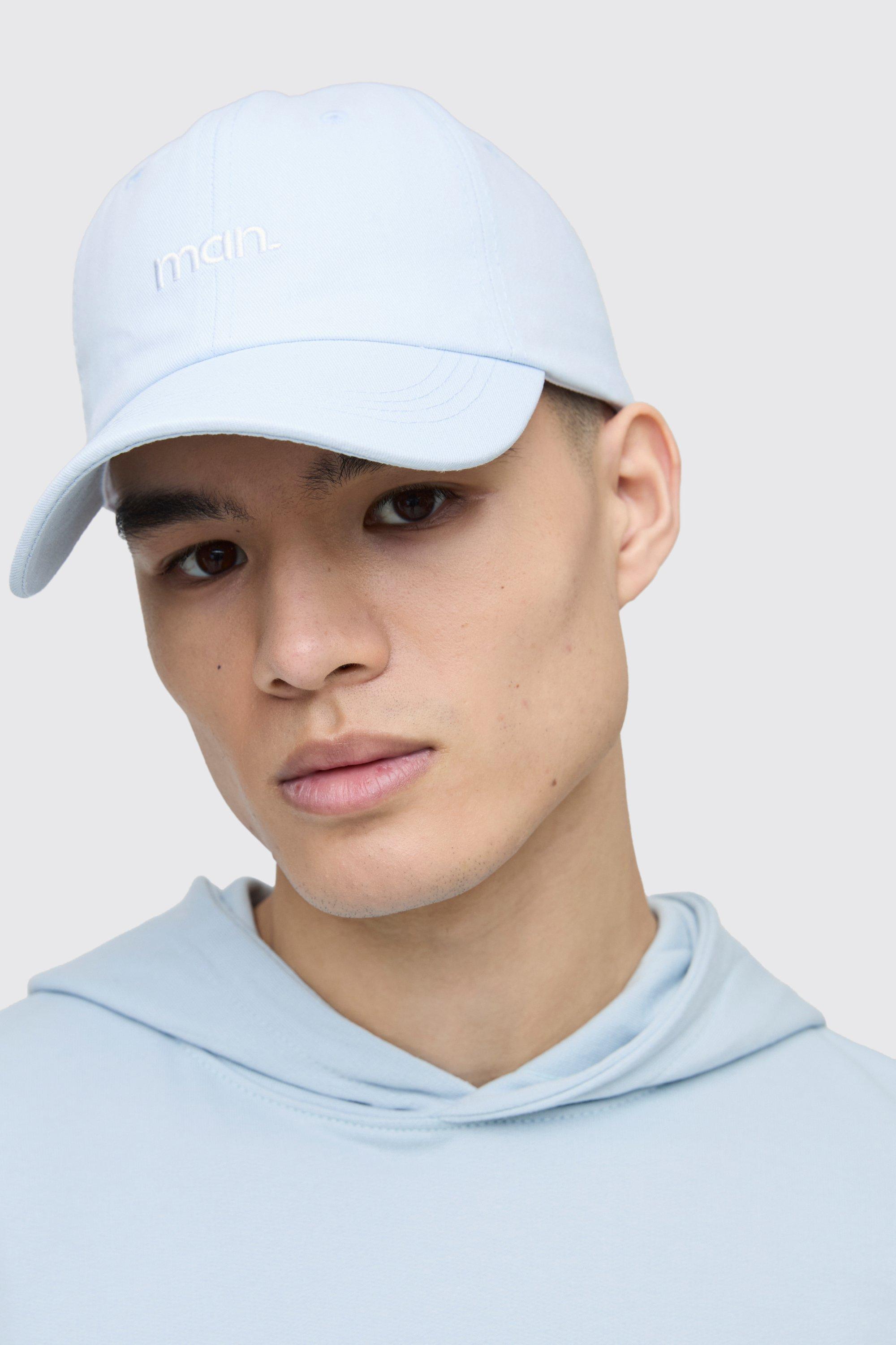 Boohoo Man Branded Cap, Light Blue