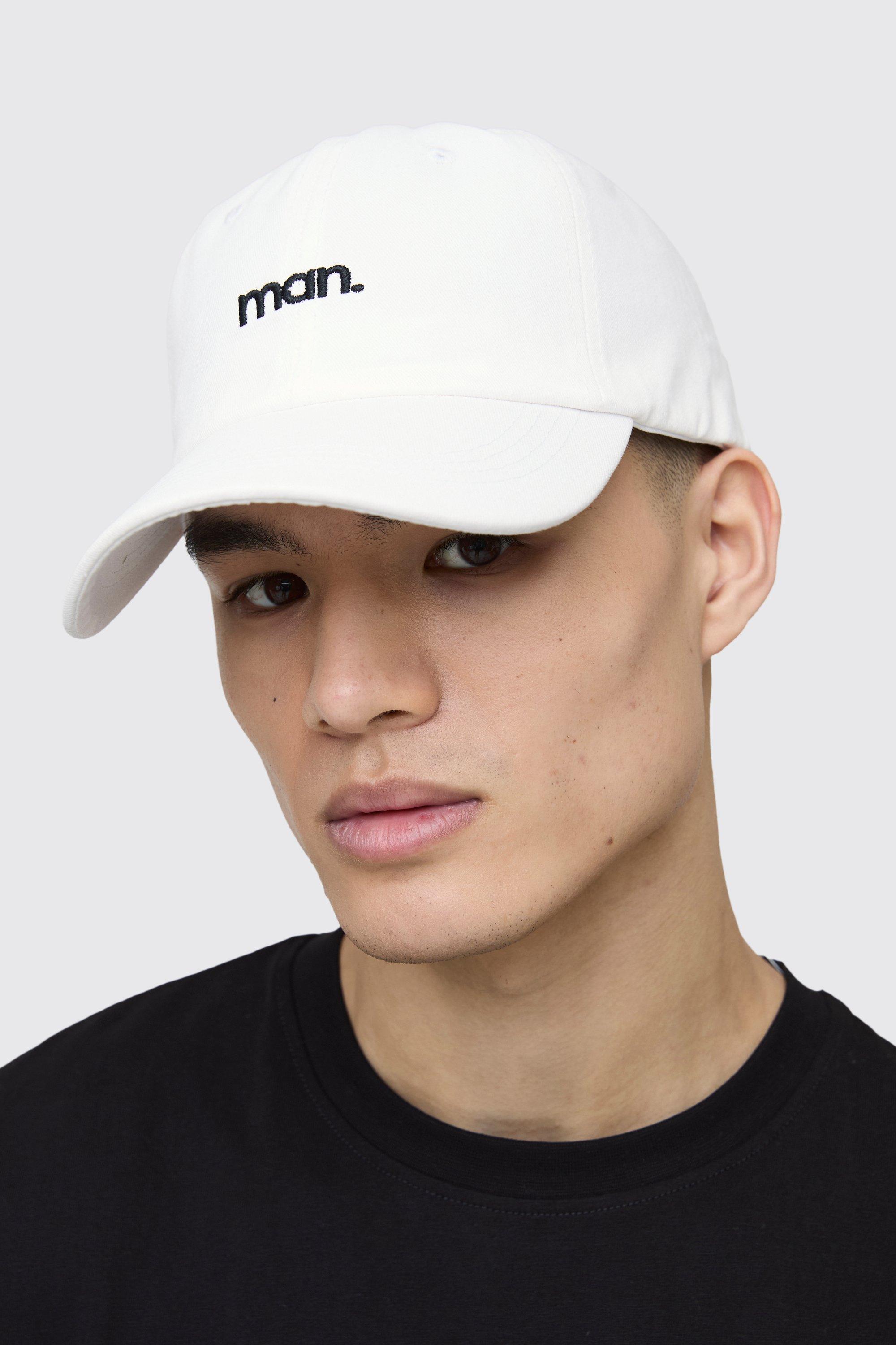 Boohoo Man Branded Cap, White