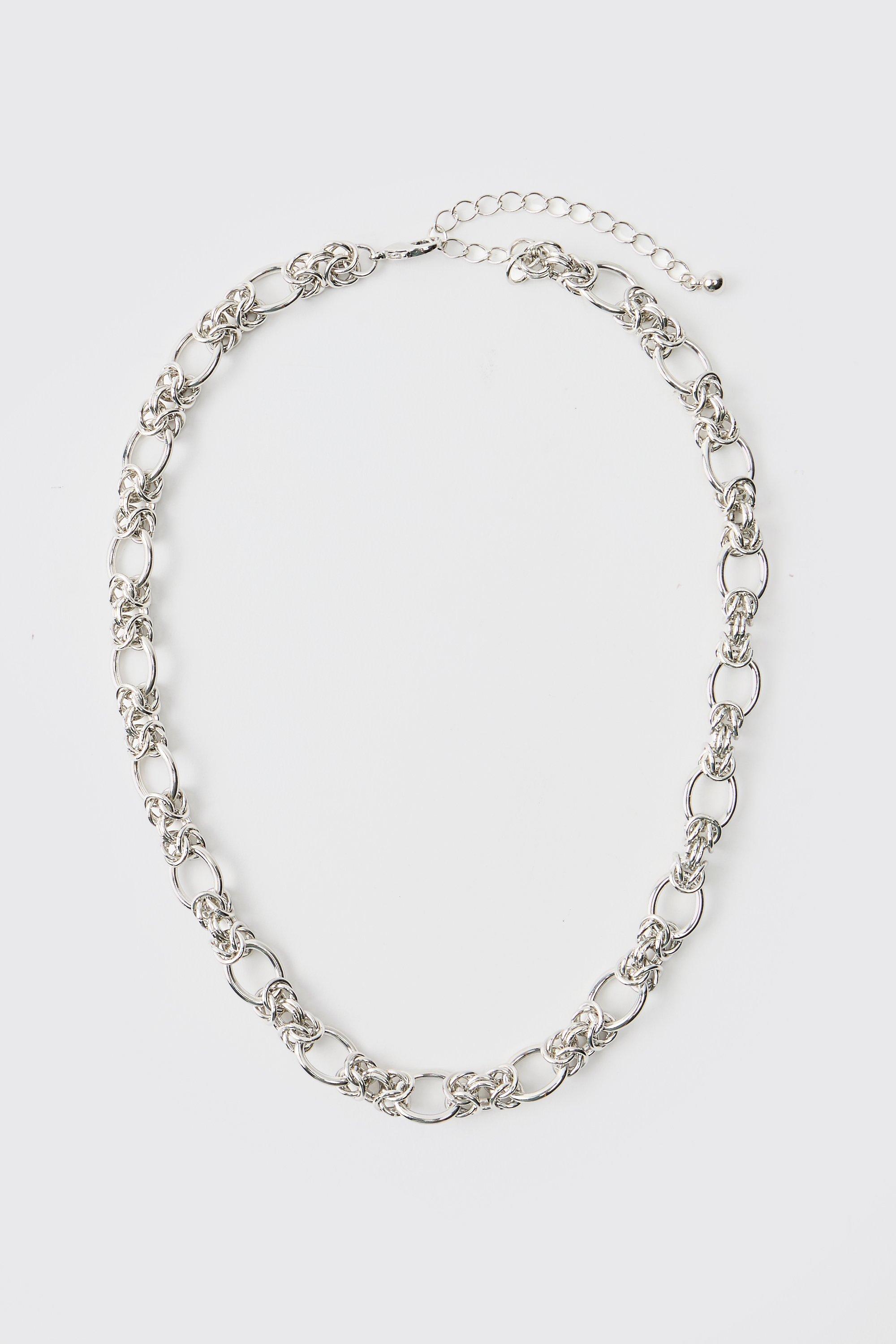 Mens Grey Barbwire Necklace, Grey