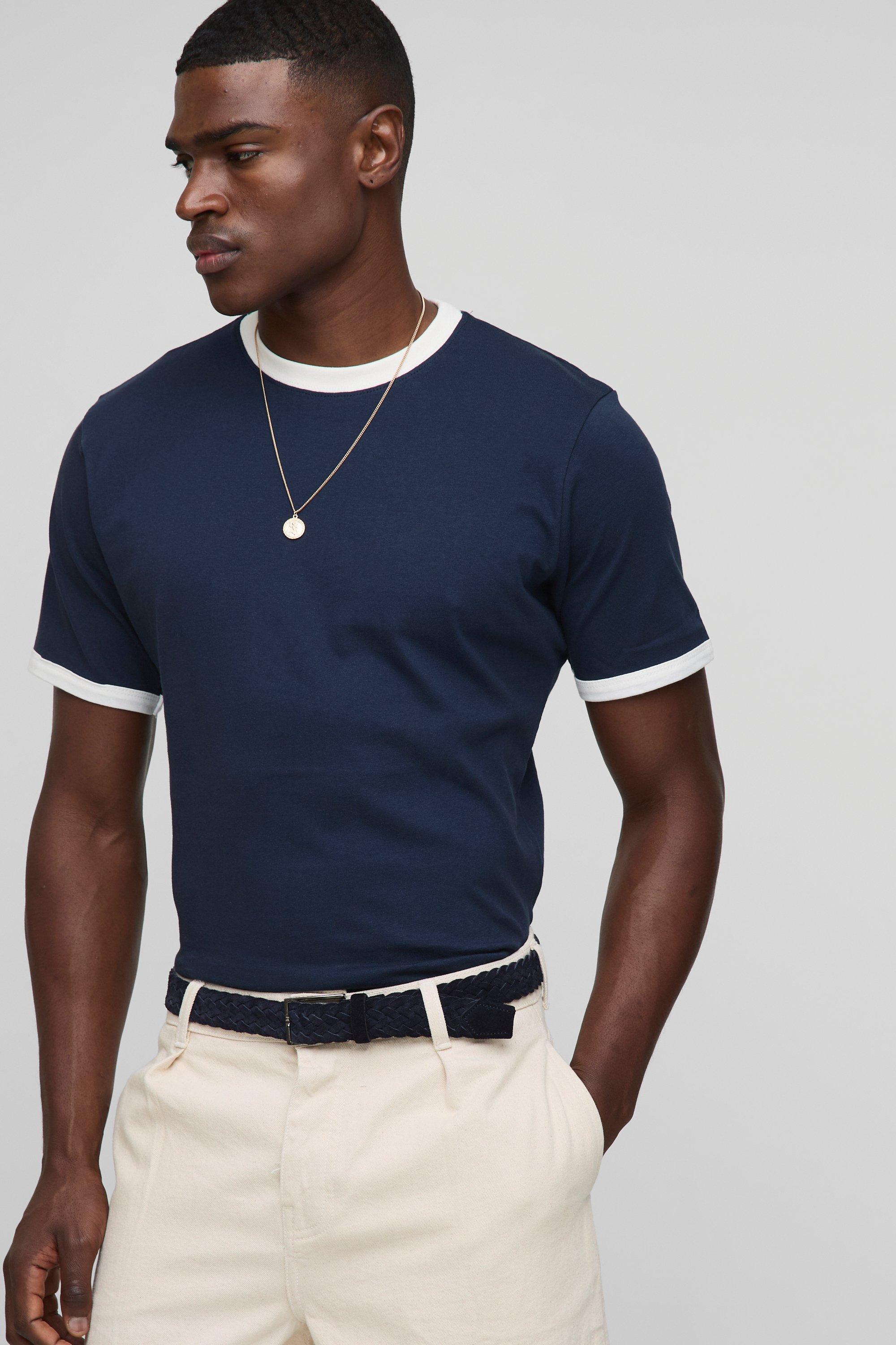 Regular Fit Ringer Crew Neck T-Shirt