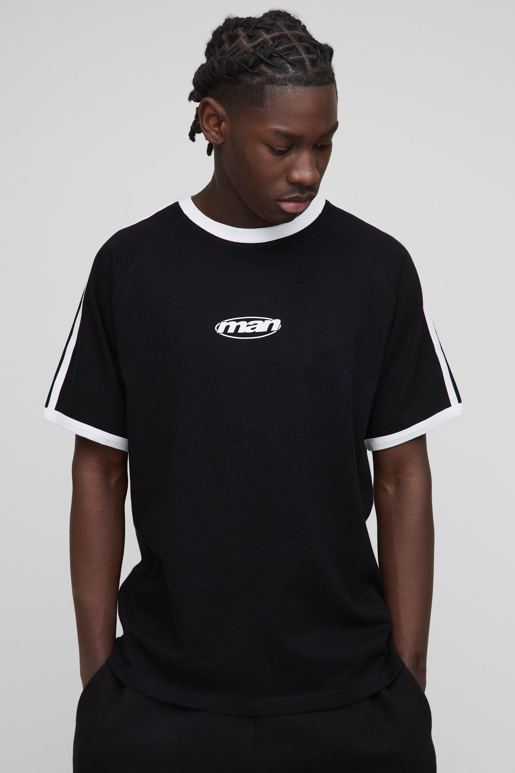 Regular Fit Man Raglan Sleeve Ringer T-Shirt