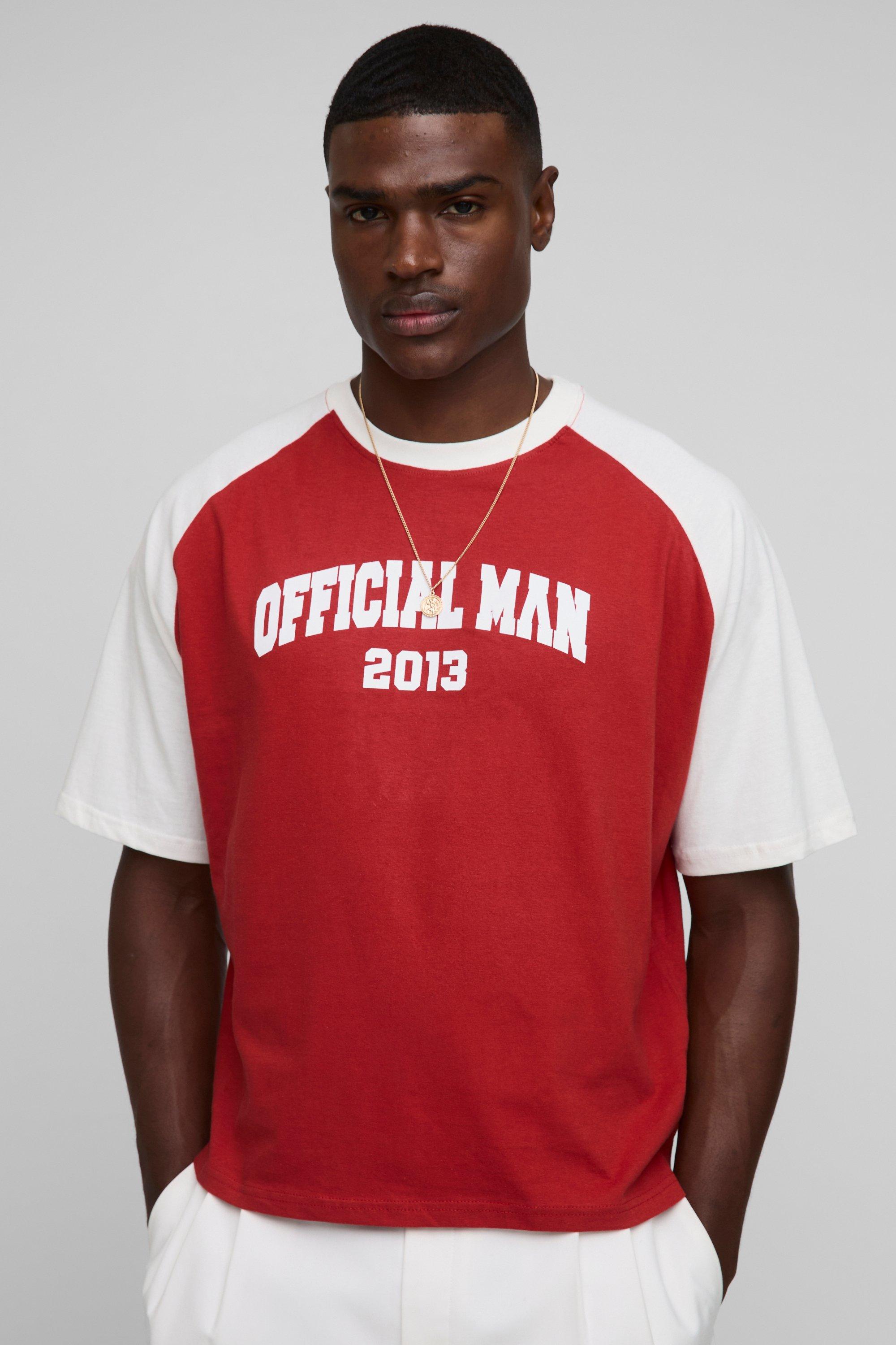 Oversized Boxy Official Contrast Raglan T-Shirt