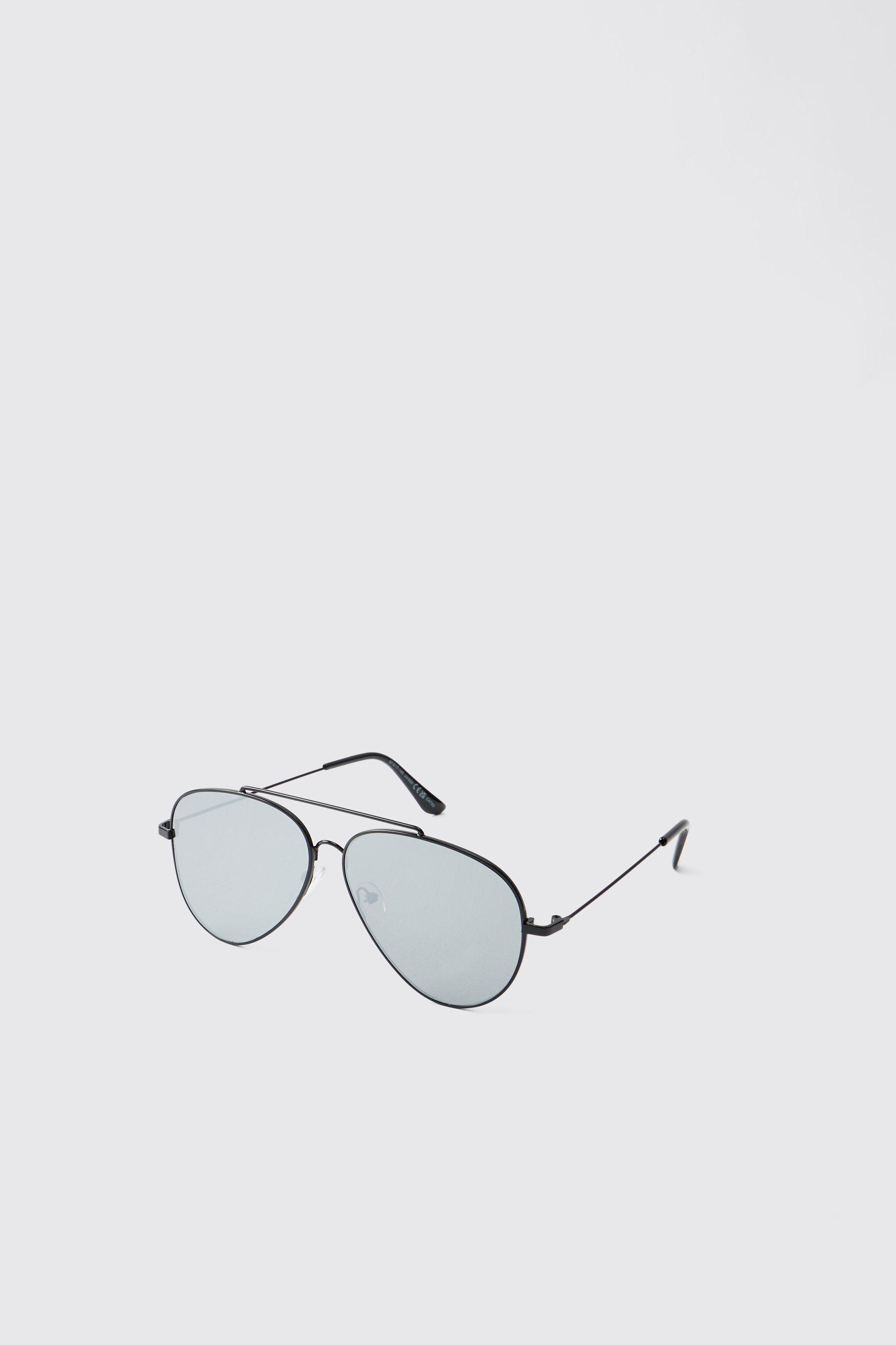 Mens Black Aviator Sunglasses, Black