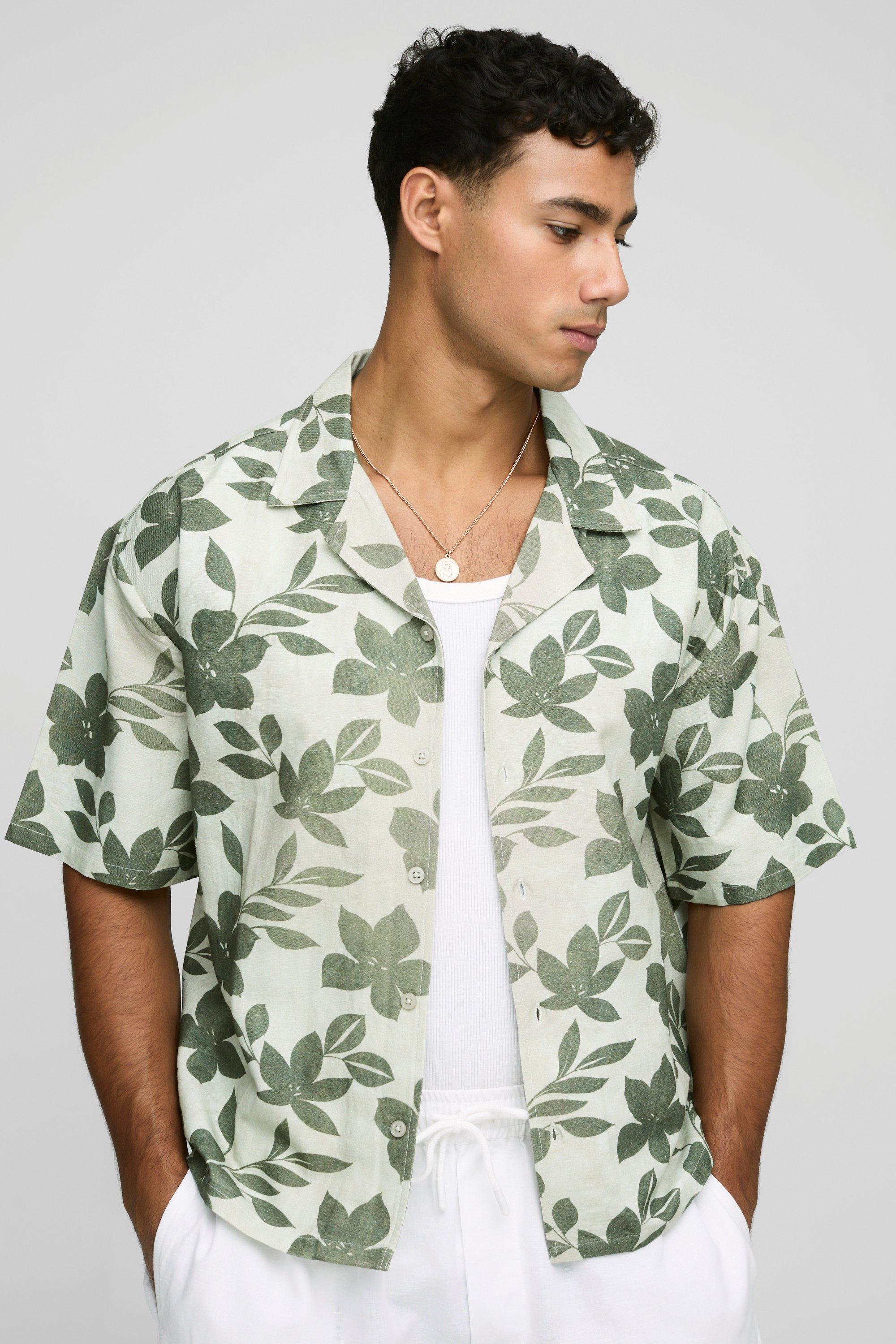 Men's Floral Shirts | Inc Blue, Pink & Short Sleeve