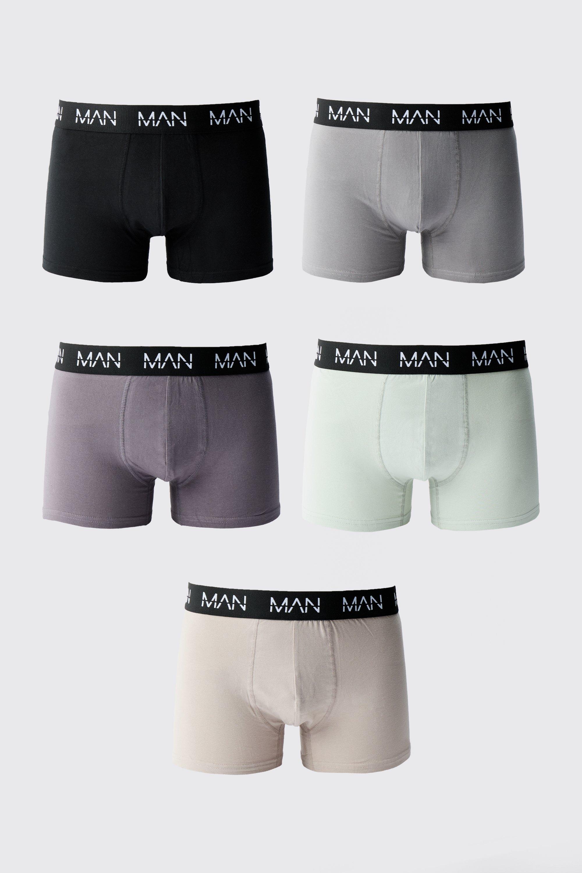 Image of Boxer Basic Original Man tono su tono - set di 5 paia, Multi