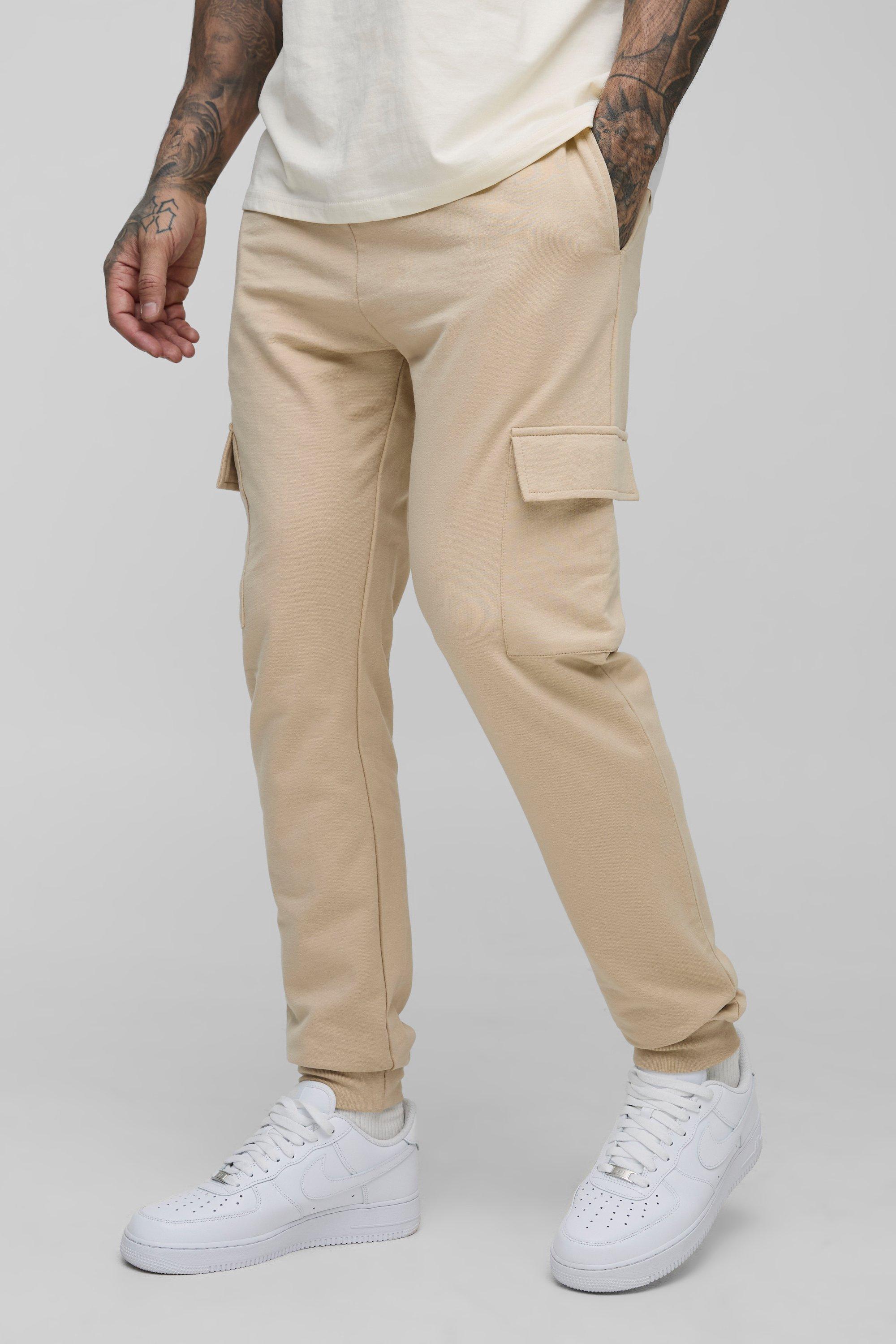 Image of Pantaloni tuta Cargo Tall Skinny Fit Basic, Beige