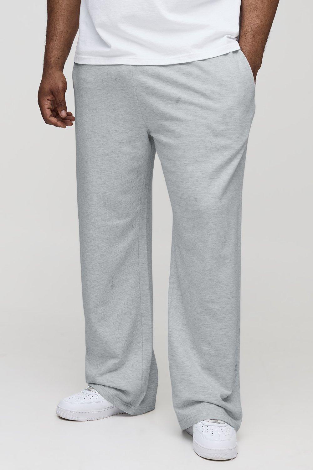 Image of Pantaloni tuta dritti Plus Size Basic, Grigio