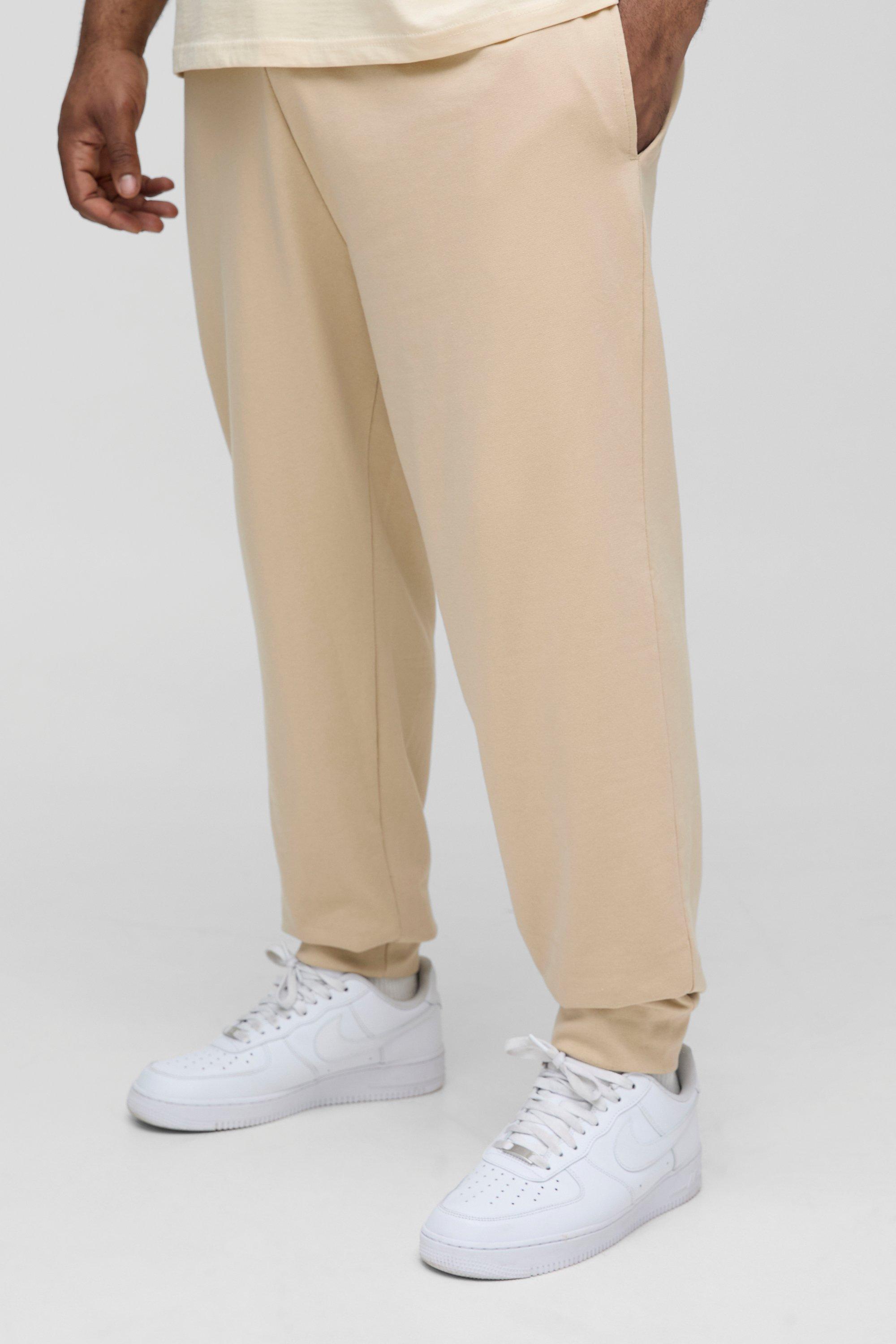 Image of Pantaloni tuta Plus Size Basic Regular Fit, Beige