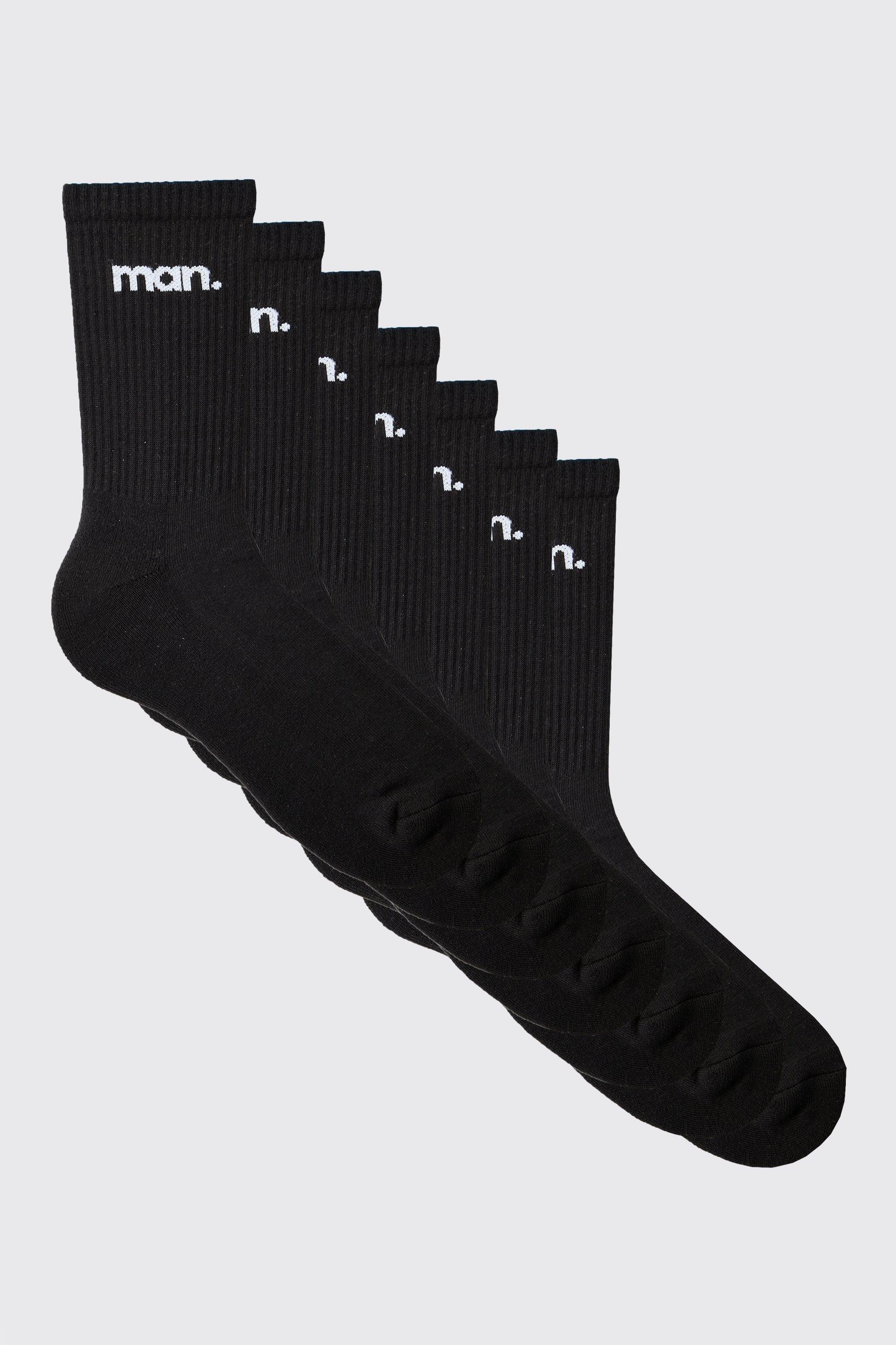Image of Calzini sportivi MAN - set di 7 paia, Nero
