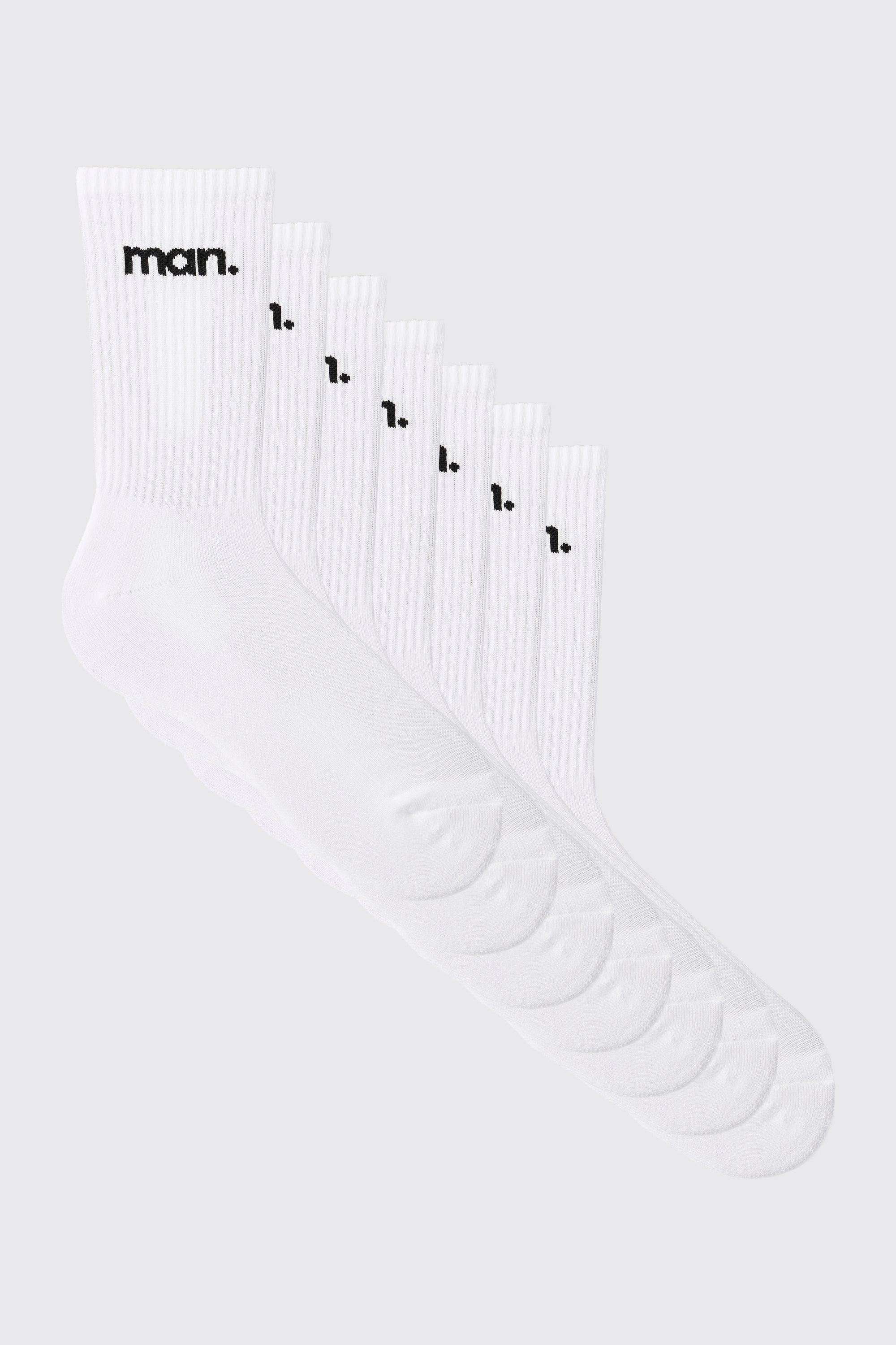 Image of Calzini sportivi MAN - set di 7 paia, Bianco